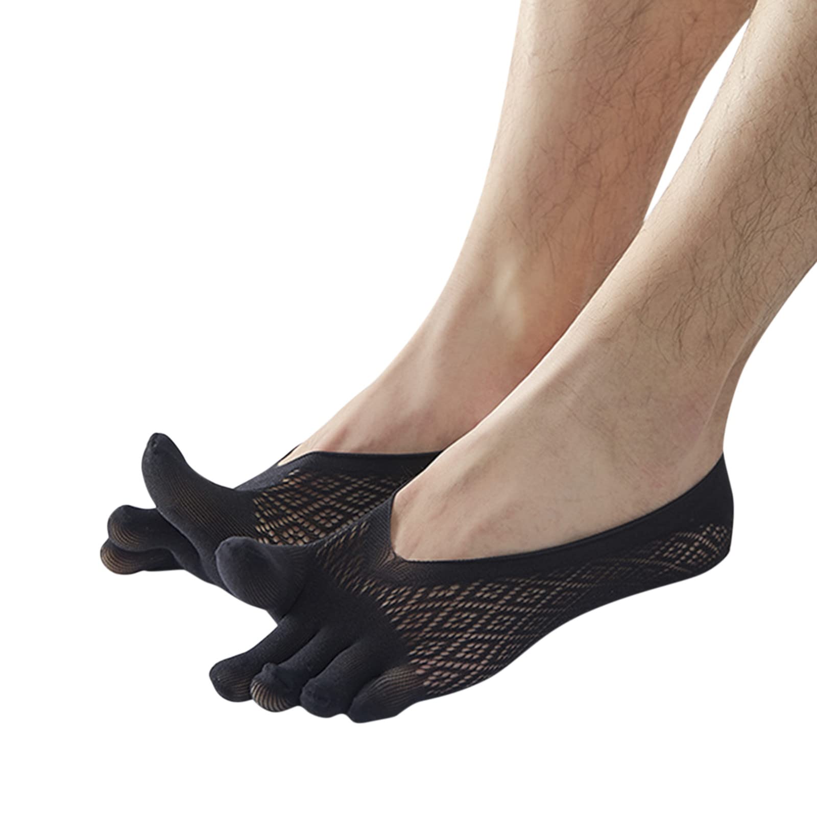 Breathable Mesh Toe Socks for Men - Invisible No Show Socks for Summer & Casual Wear - Perfect for Running, Gym, Sports and Daily Comfort