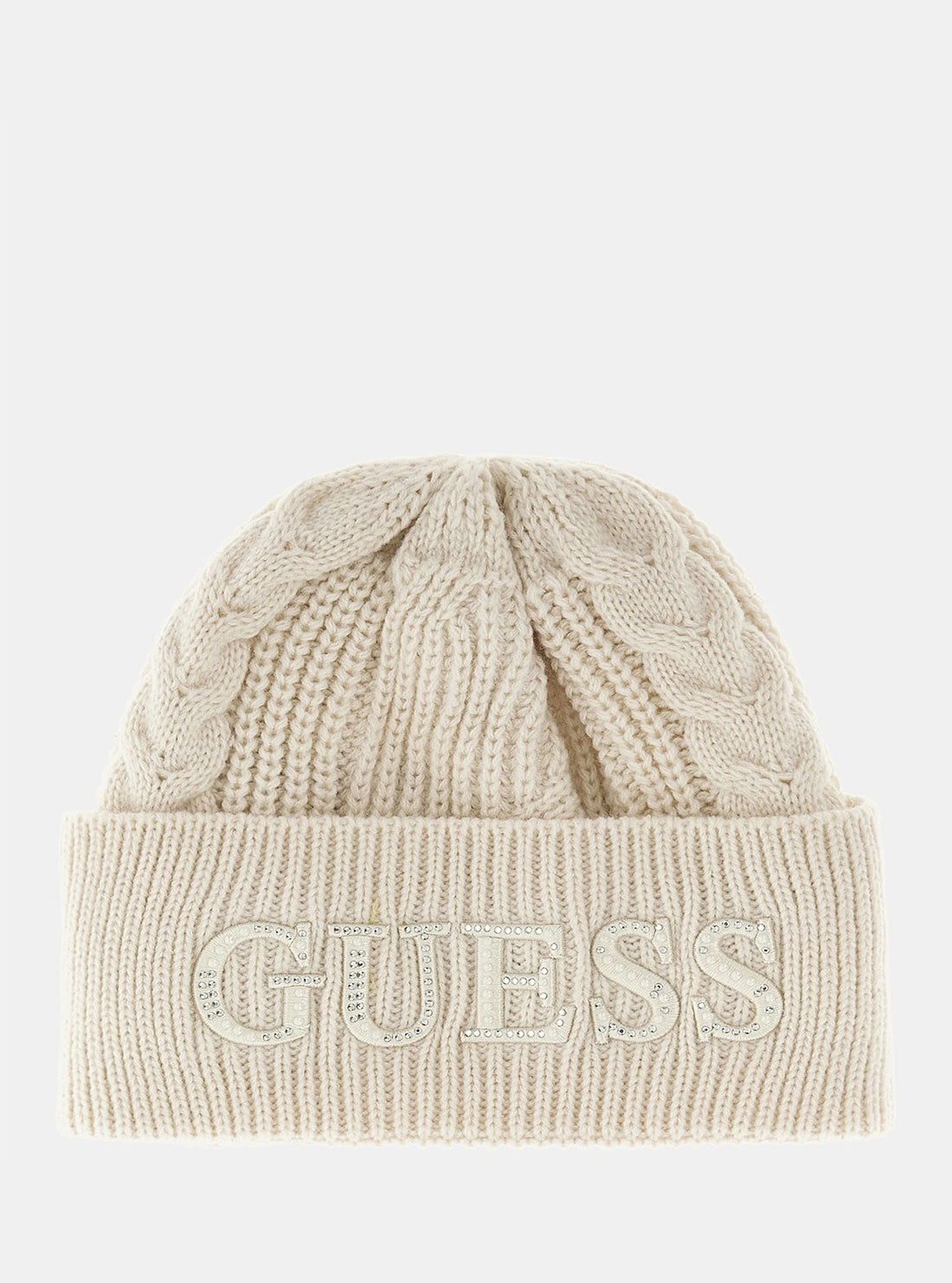 Beige Agathe Beanie - Soft Winter Knit Hat for Women & Men - Cozy Cold Weather Accessory for Outdoor Activities, Skiing & Snowboarding