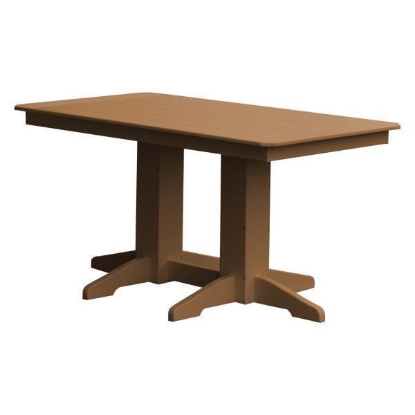 Eco-Friendly Recycled Plastic Rectangular Dining Table - Sustainable Outdoor/Indoor Furniture for Patio, Garden & Small Space Dining