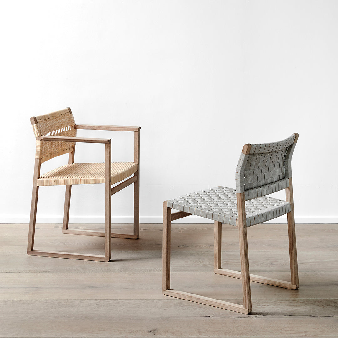 BM62 Armchair - Natural Cane Wicker Rattan Chair for Living Room, Patio & Outdoor Relaxation | Comfortable Boho Style Seating