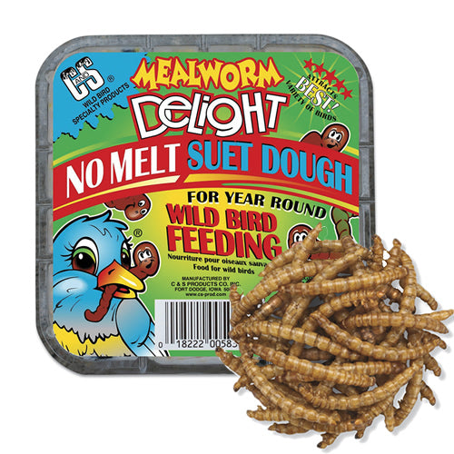 Premium Mealworm Suet Dough for Wild Birds - High Protein Bird Food for Woodpeckers, Bluebirds & Chickadees - Perfect for Backyard Bird Feeders & Winter Bird Feeding