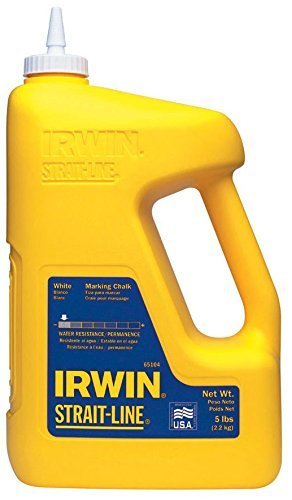 **Irwin Tools Strait-Line 65104 5lb White Chalk (Pack of 3) - High Visibility Marking for Construction, Masonry & DIY Projects**