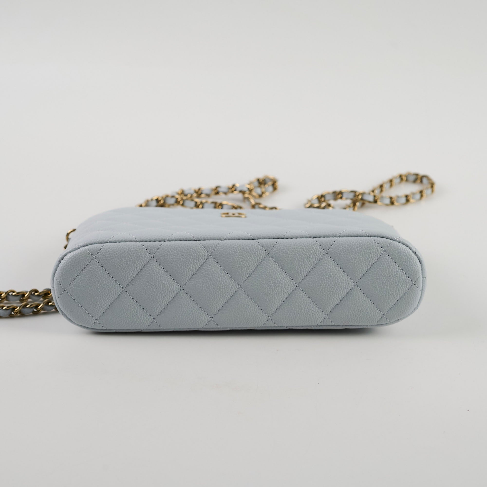 Chanel Caviar Leather Mini Crossbody Bag in Light Blue - Authentic with Microchip - Perfect for Everyday Use, Travel & Special Occasions