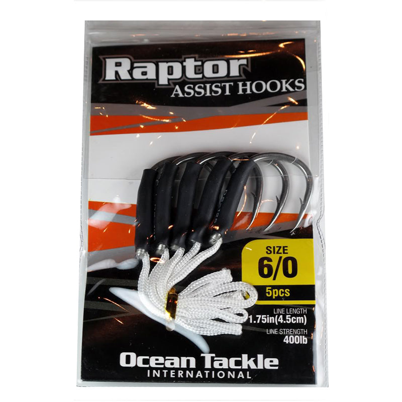 OTI Raptor Assist Fishing Hooks - Sharp Stainless Steel Saltwater Fishing Hooks for Bass, Trout, and Walleye - Perfect for Freshwater and Saltwater Fishing Trips