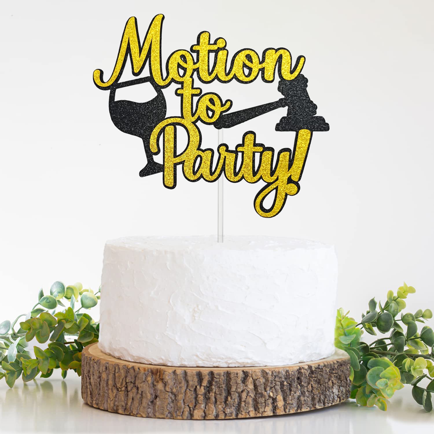 Motion to Party Cake Topper - Law School Graduation, Lawyer Birthday & Judge Cake Decor - Judicial Cake Pick for Lawyer Retirement Party Supplies | Perfect for Legal Celebrations, Courtroom Themed Parties & Attorney Milestone Events