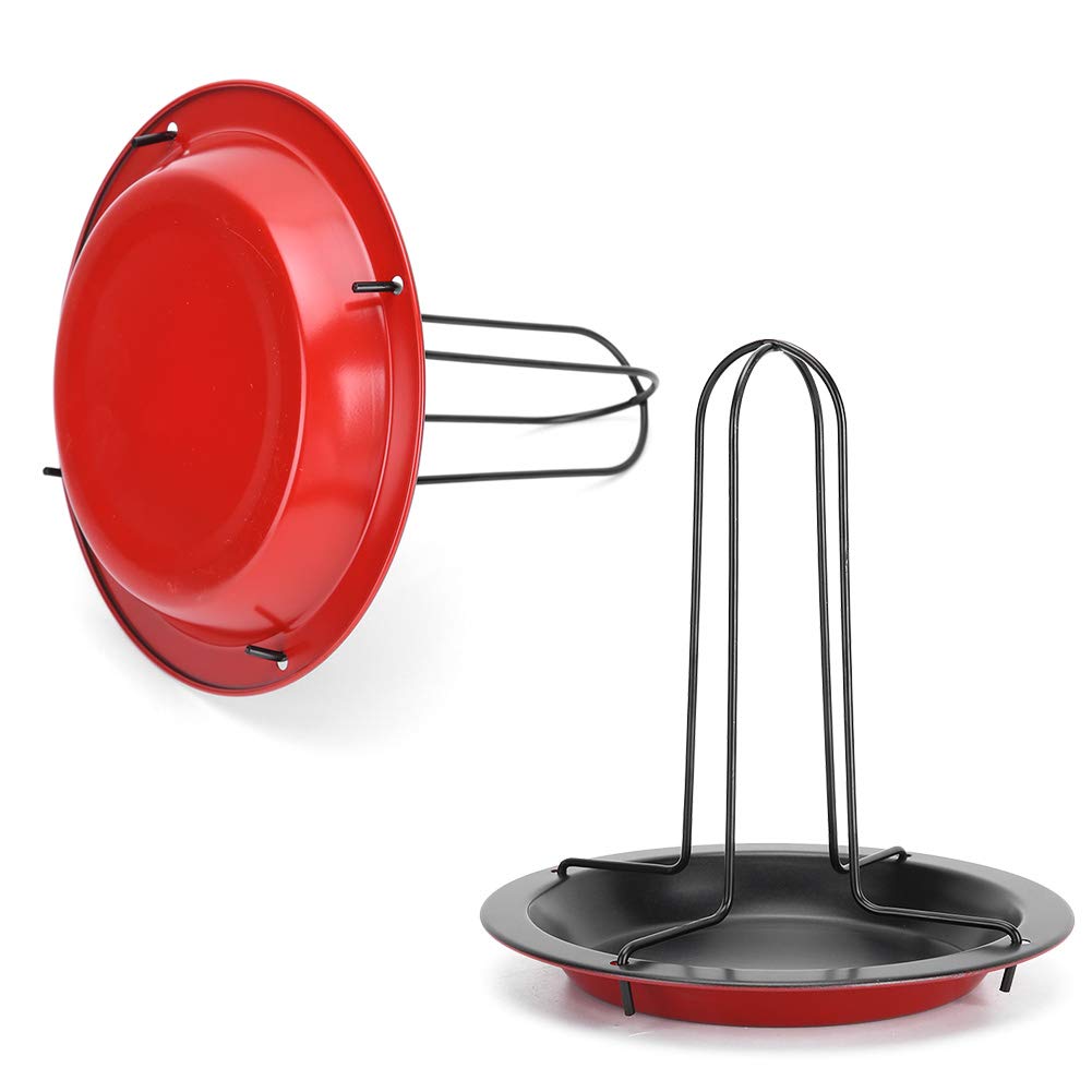 Premium Vertical Chicken Rotisserie Stand for Oven & Grill - Stainless Steel Rotating Roaster for BBQ, Rotisserie Chicken, Turkey & Meat - Perfect for Backyard Grilling, Camping & Outdoor Cooking