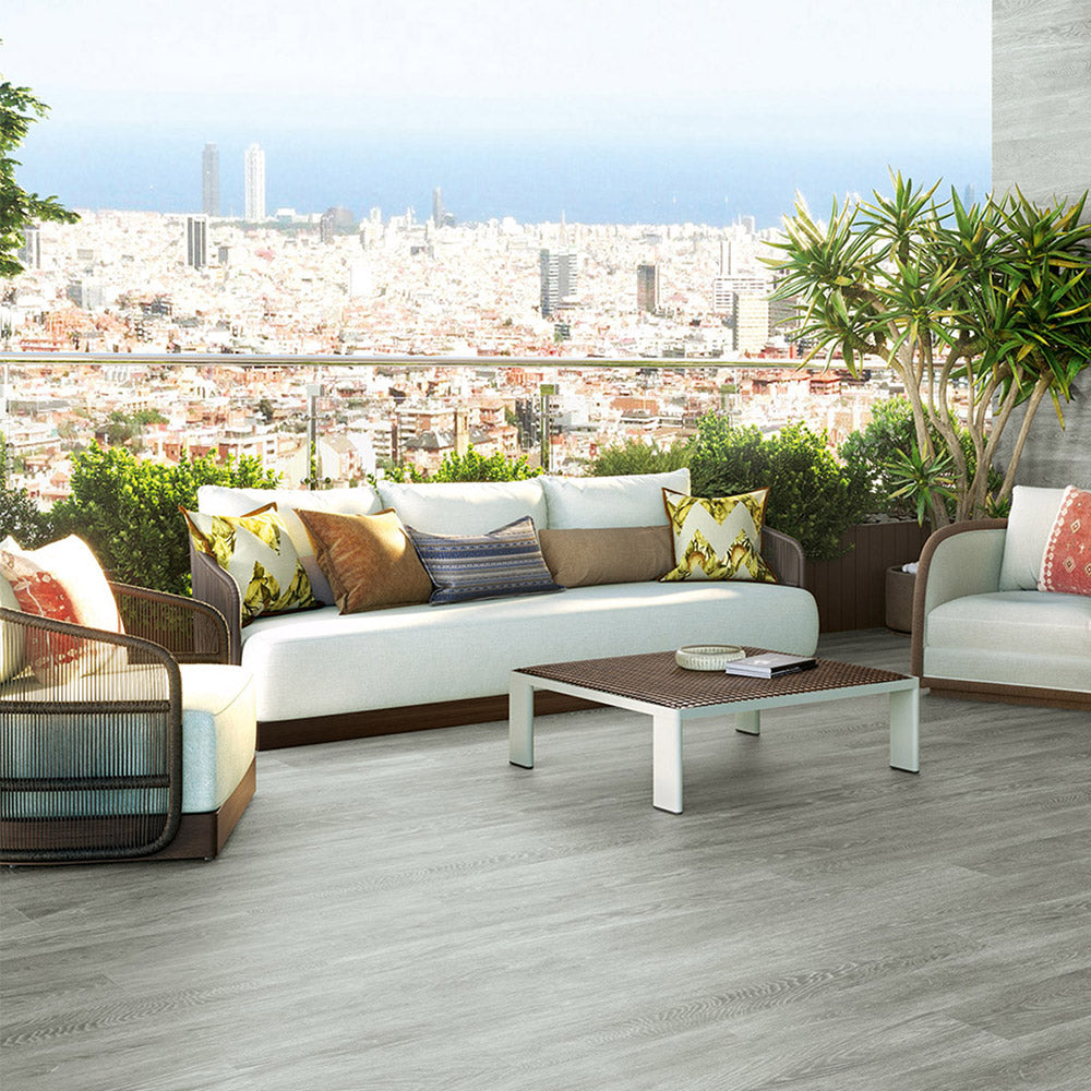 Kiel Grey 200X1140mm Wood Look Porcelain Tile - Premium Flooring for Living Room, Bedroom & Kitchen | Waterproof & Durable Ceramic Tile