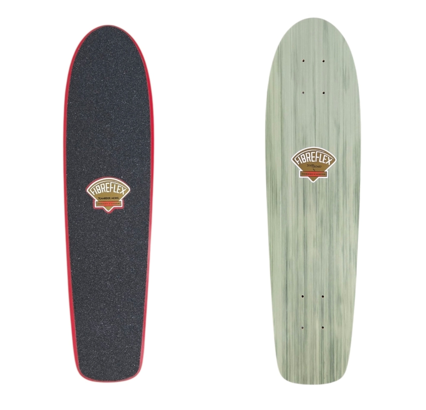 G&S Gordon and Smith Fibreflex TEAMRIDER Surfboard - Green Abstract with Red Top | High-Performance Surfboard for Professional & Recreational Surfing | Perfect for Beach Waves & Coastal Adventures