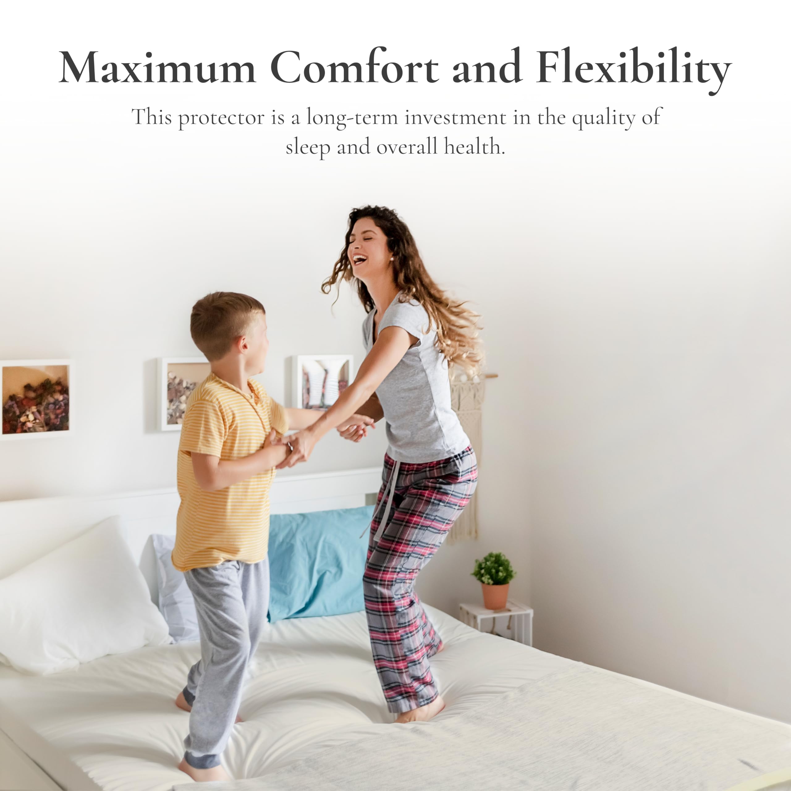 Sleep & Beyond 100% Organic Cotton Waterproof Mattress Protector - Hypoallergenic Dust Mite Protection for Crib & Toddler Beds - Breathable, Flexible & Eco-Friendly - Classic Ivory (Fits up to 6 Inch Mattress) - Perfect for Allergy Relief & Healthy Baby Sleep