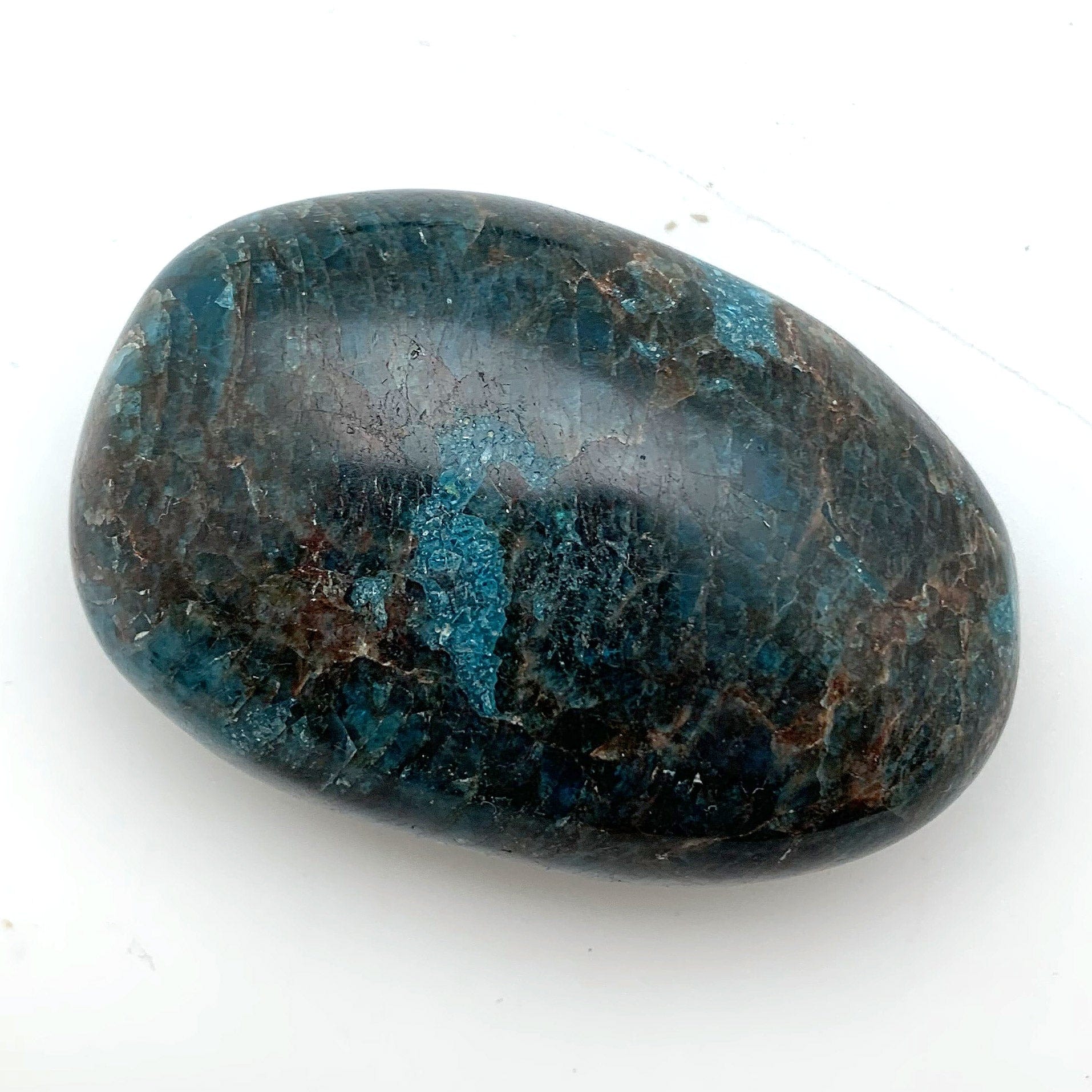 Natural Apatite Palm Stone for Healing & Meditation - Chakra Balancing Crystal for Stress Relief & Positive Energy - Perfect for Reiki, Yoga & Spiritual Practices