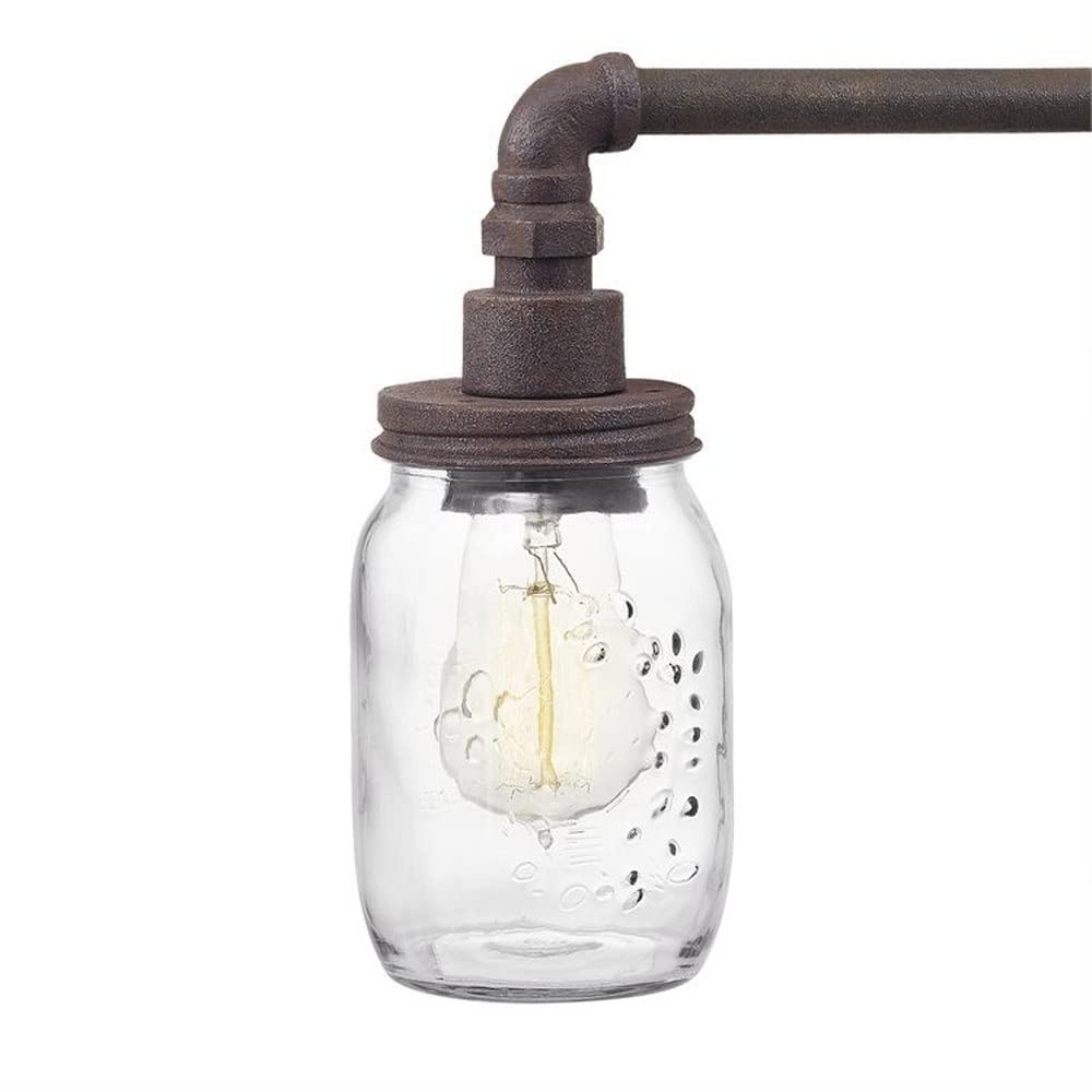4-Light Transitional Vanity Light Fixture - Rustic Black Finish Bathroom Lighting for Mirror - Perfect for Modern Farmhouse & Traditional Bathroom Decor