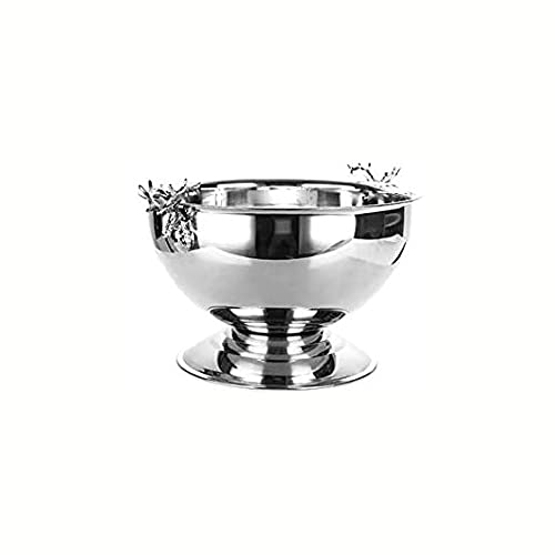 ZBQLKM 13.5L Large Stainless Steel Ice Bucket - Polished Silver Champagne Cooler for Wine & Drinks - Easy Clean Design - Perfect for Office, Bar, Club, Restaurant & Home Entertaining