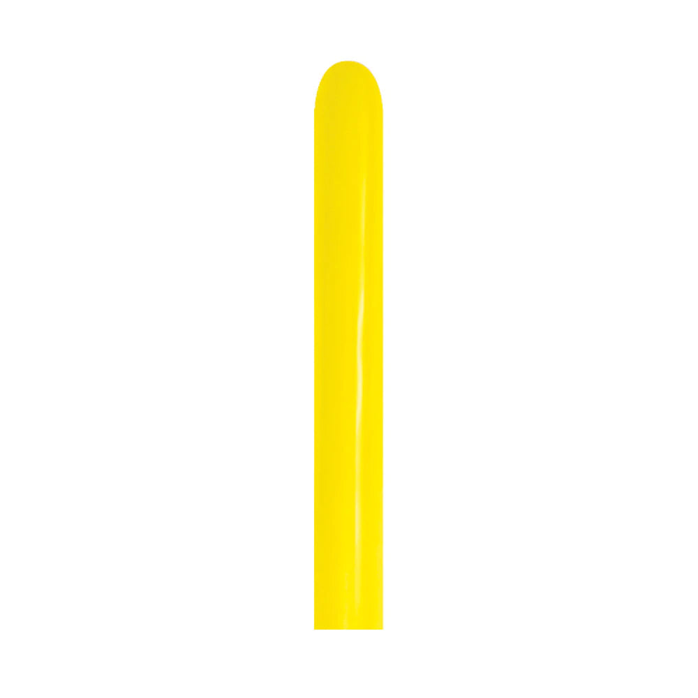 Premium Latex Balloon Tube - Fashion Yellow (Pack of 260) for Party Decorations, Birthday Celebrations & Events