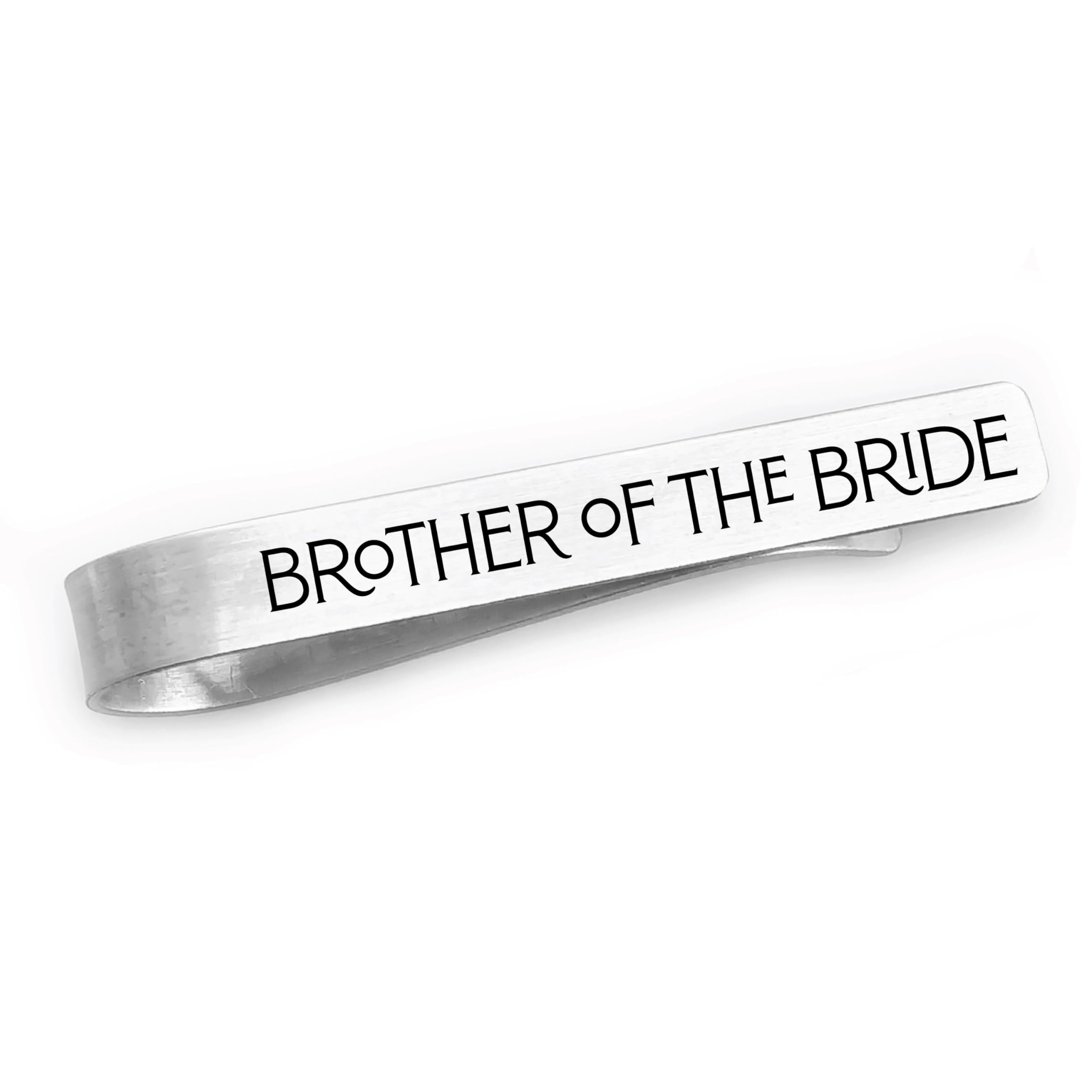Elegant Tie Clip for Brother of the Bride - Perfect Wedding Party Gift - Silver & Gold Tie Bar for Groomsmen - Ideal for Weddings, Formal Events & Special Occasions