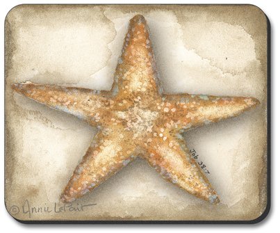 Premium Starfish Design Art Plate Mouse Pad - Non-Slip Gaming & Office Desk Mat for Computers, Laptops - Perfect for Work, Gaming & Home Office Use