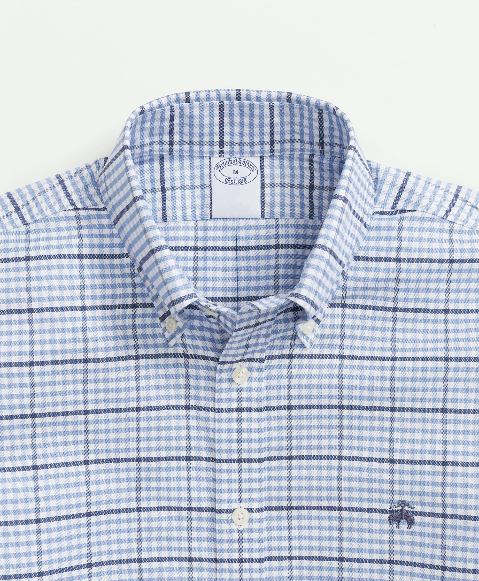Brooks Brothers Men's Classic Oxford Long Sleeve Button-Down Shirt - Premium Cotton Dress Shirt for Business Casual & Office Wear