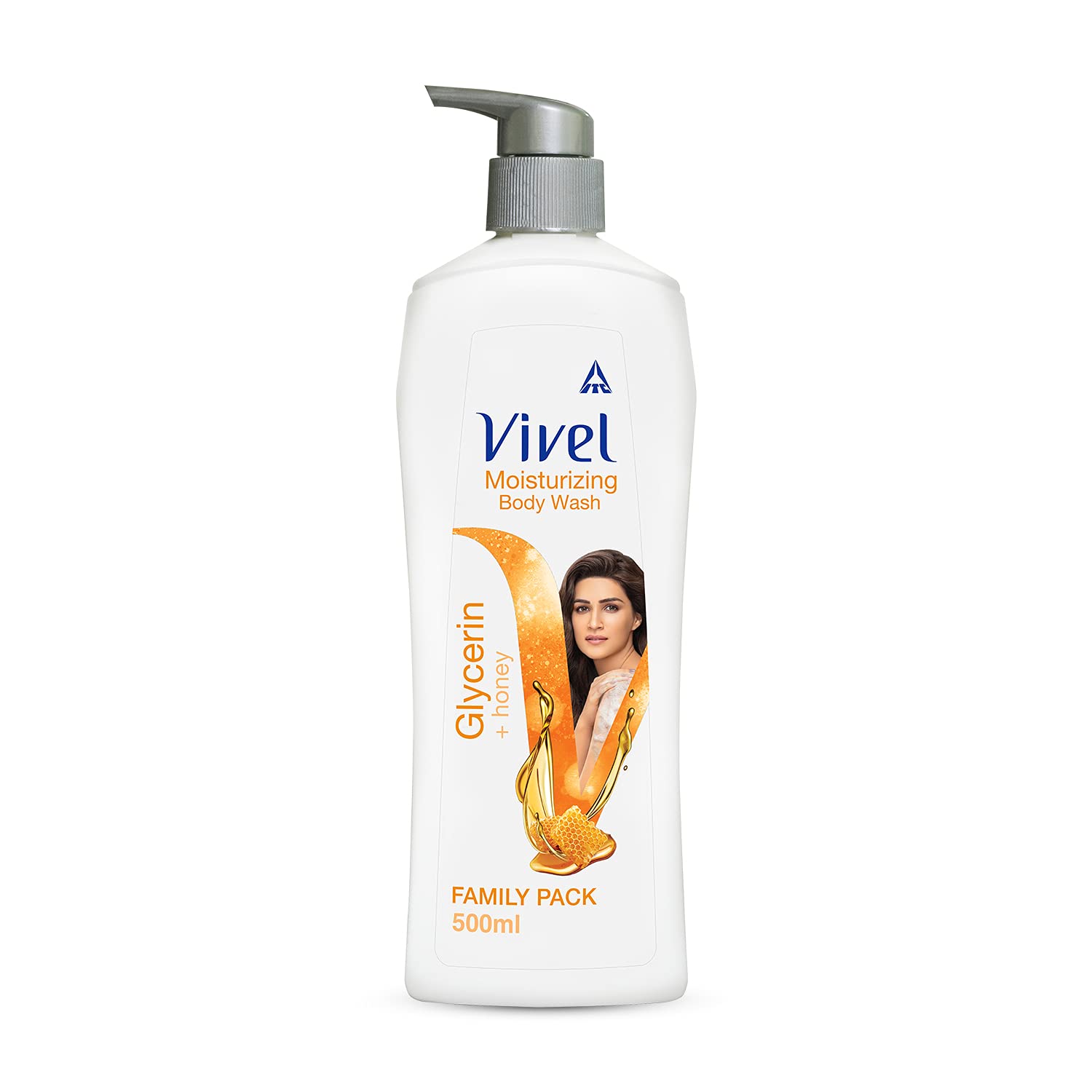 VIVEL Moisturizing Body Wash with Glycerin & Honey - Hydrating Shower Gel for Glowing Skin - 500ml Pump Bottle - Lavender & Almond Oil Shower Cream - Perfect for Dry Skin Care & Daily Relaxation