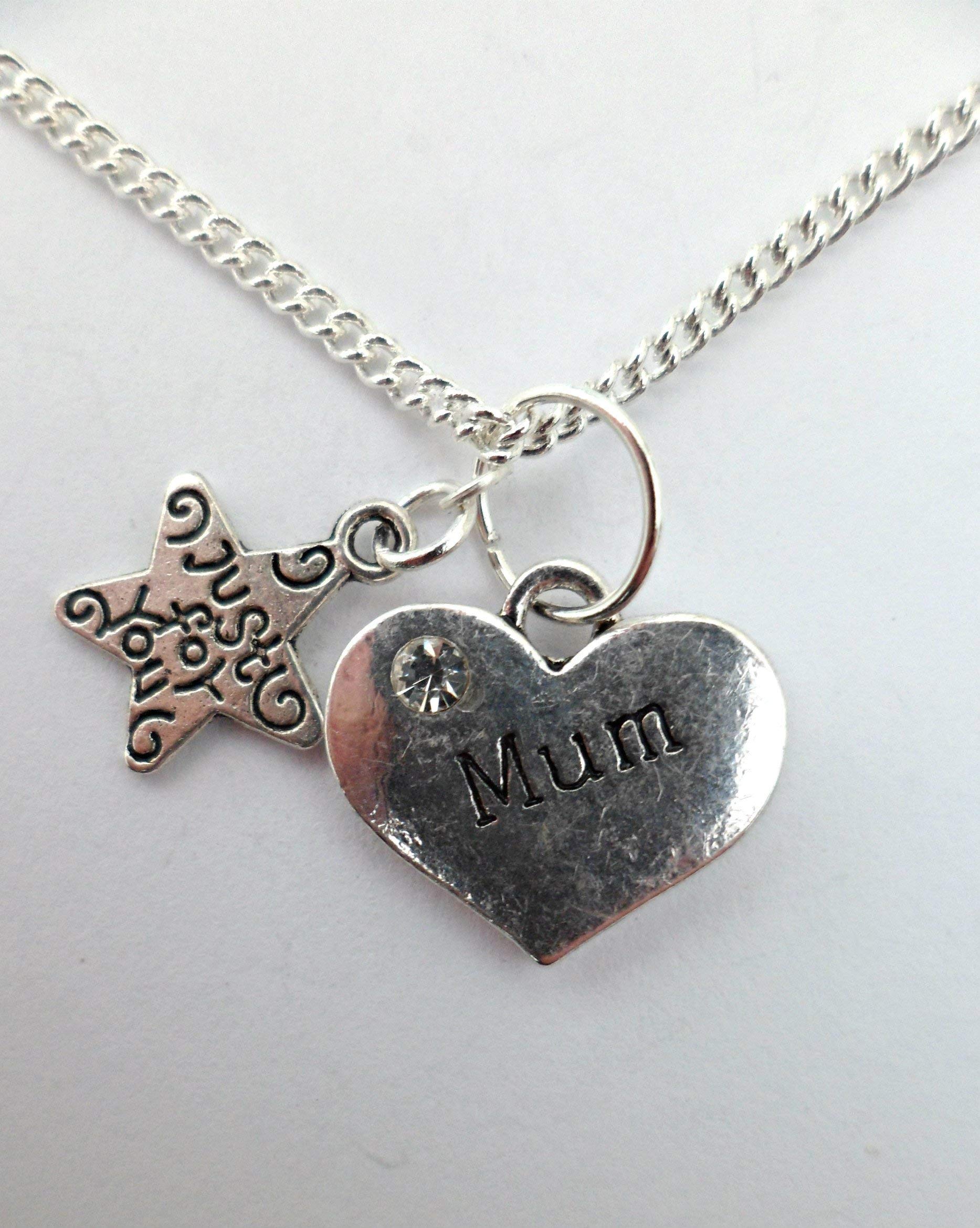 Elegant Silver Plated Necklace with Heart Gem Charm - Perfect Gift for Mom, Birthday, Anniversary & Special Occasions