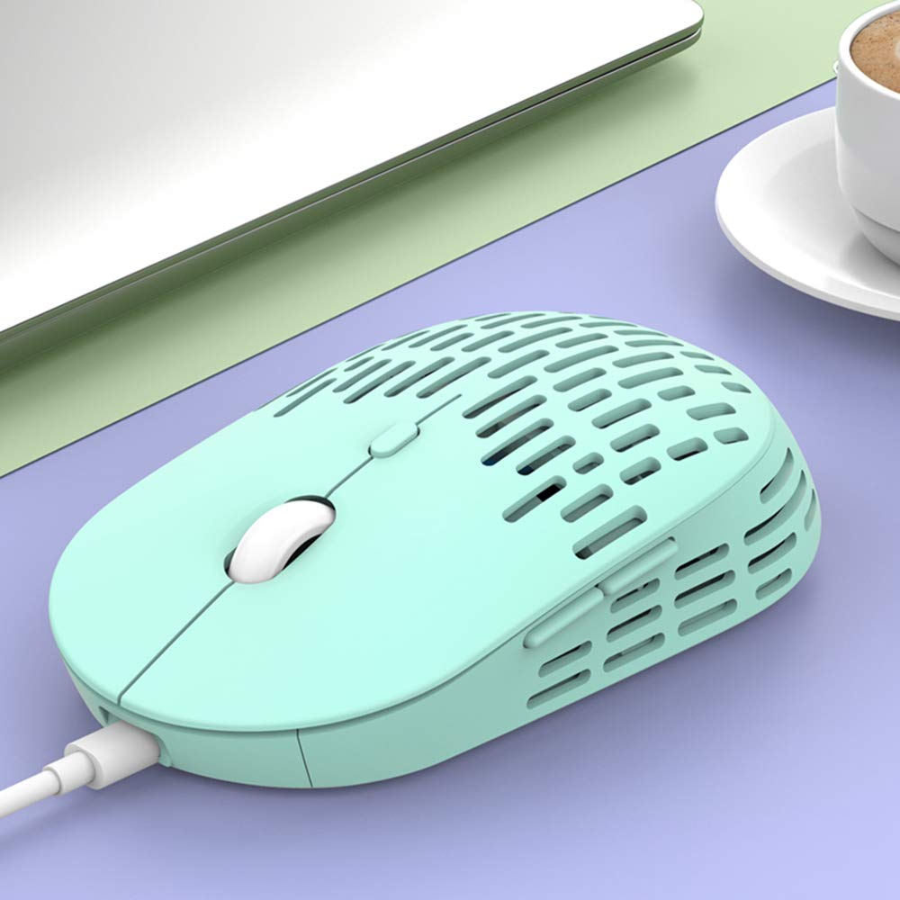 Wireless Bluetooth Mouse with Hollow-Out Ventilation Design, Dual Mode Connectivity, Silent Click & Optical Tracking, USB-C Rechargeable - Perfect for Office, Gaming & Travel Use