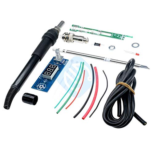 Digital Soldering Iron Station with Temperature Control - Compatible with HAKKO T12 Handle | DIY Electronics Repair & PCB Soldering Tool for Hobbyists & Professionals