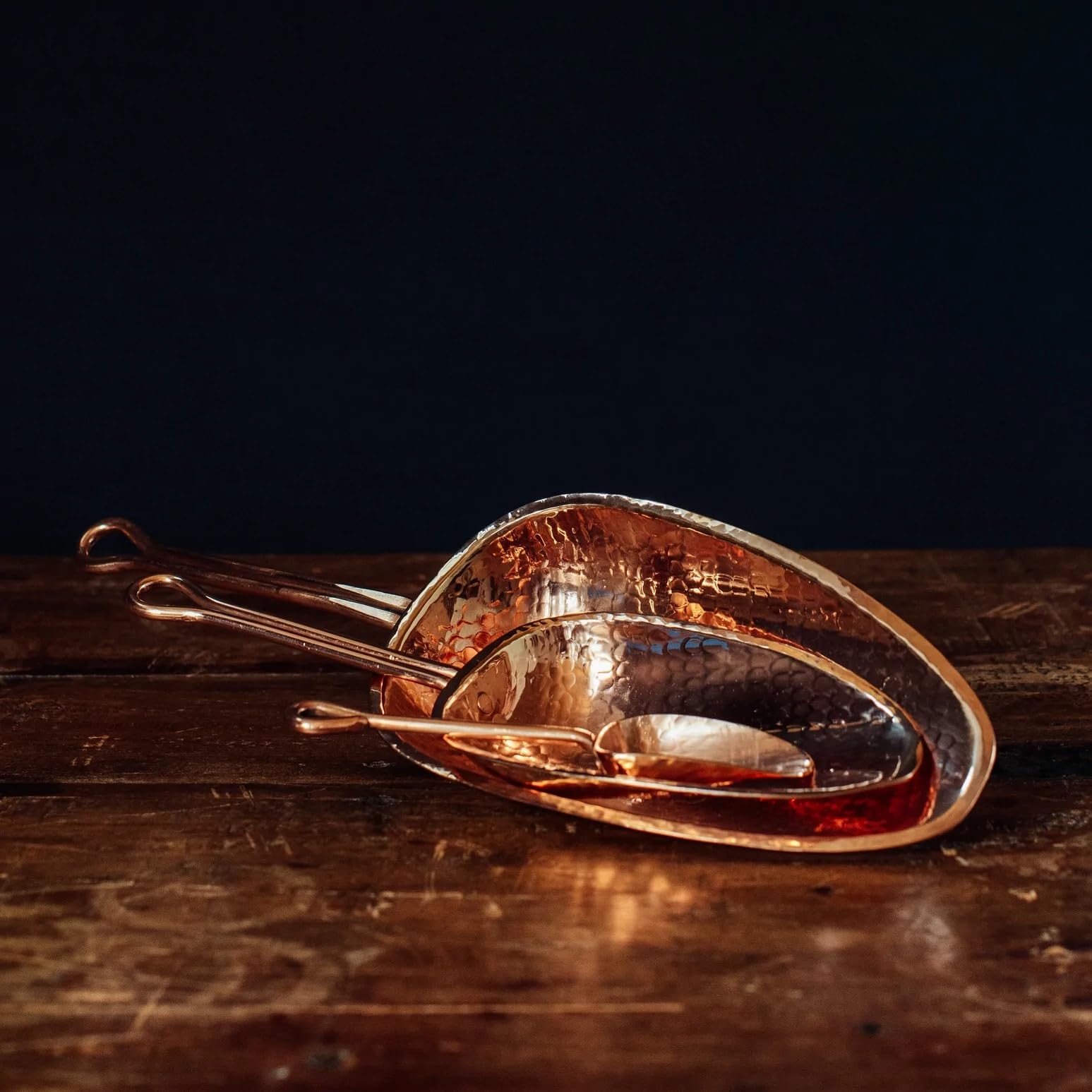 Premium Pure Copper Ice Scoop for Ice Cream, Coffee & Dry Goods – Heavy Duty Hand Hammered Design with Copper Handle – 0.5 Cup (4 oz) Capacity – Perfect for Bars, Kitchens & Home Use