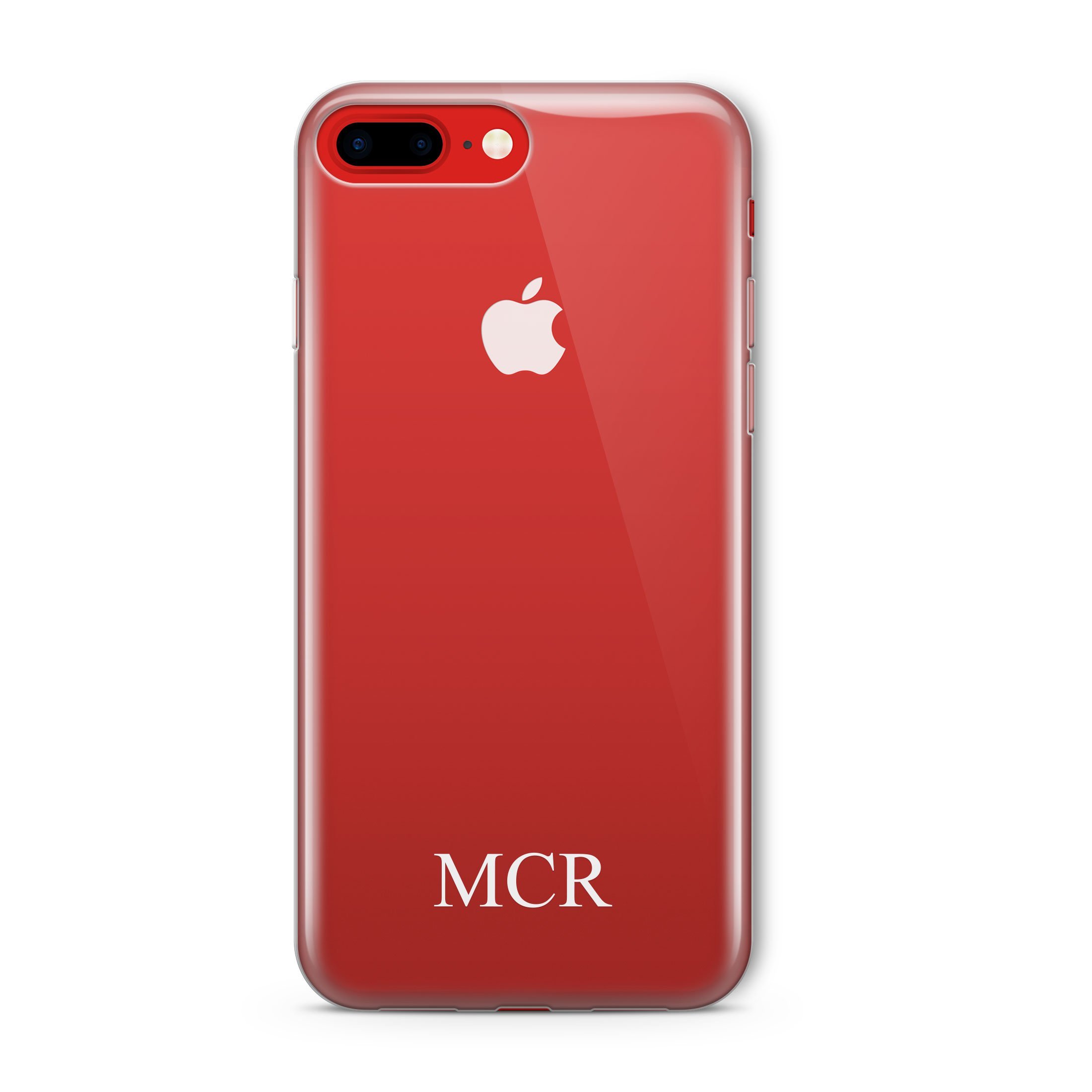 Custom Clear & Opaque Initial Phone Case for iPhone 7 - Personalized Name/Word Design with Small Bottom - Perfect for Everyday Protection & Stylish Gift Giving