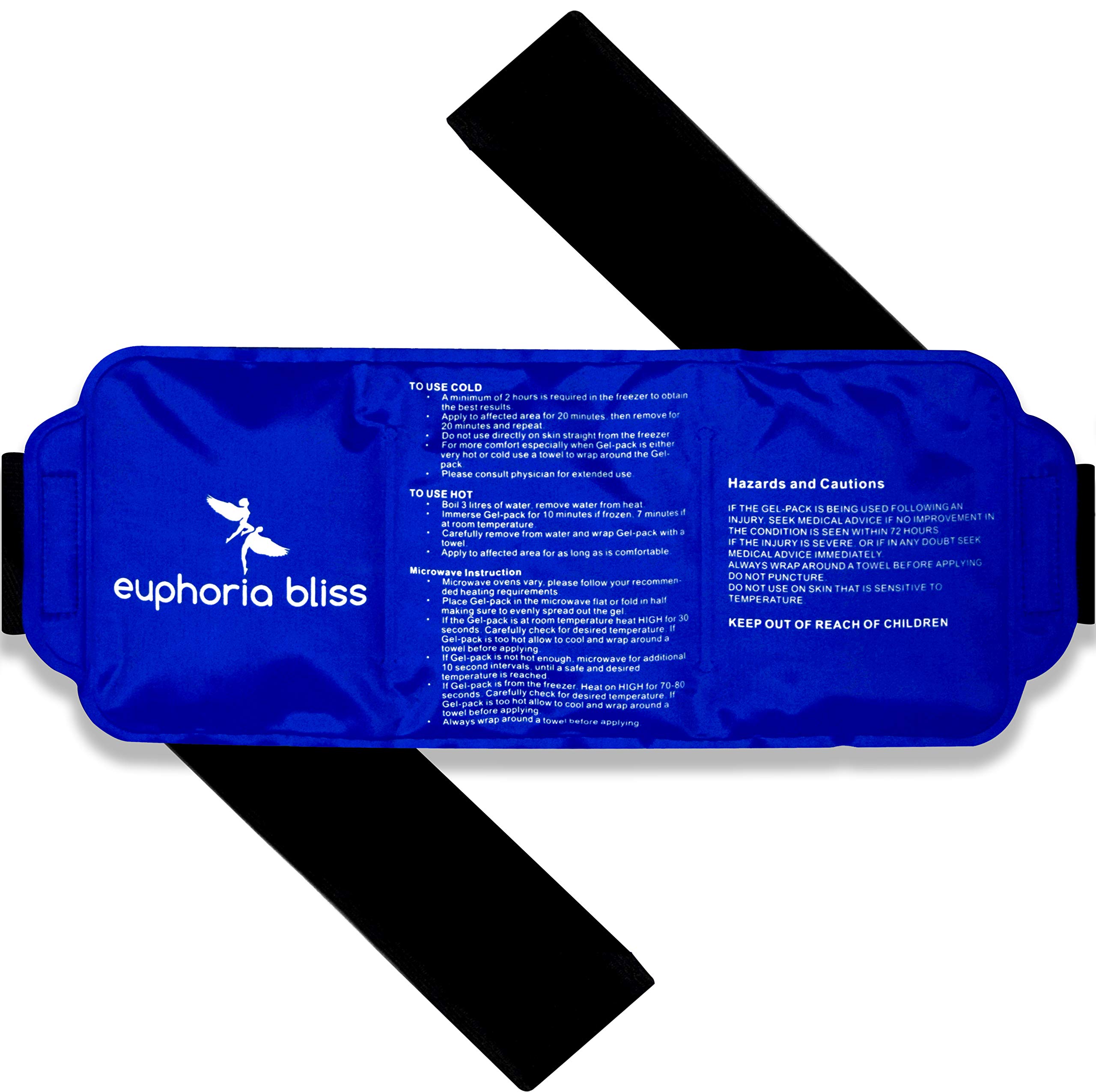 Reusable Hot & Cold Therapy Gel Ice Pack for Pain Relief - Flexible & Adjustable Straps for Back, Shoulder, Neck, Waist, Wrist, Arm, Ankle, Calf (14