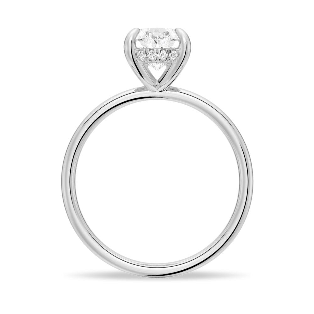 Exquisite Pear Cut Moissanite Solitaire Engagement Ring with Hidden Halo - Perfect for Proposals, Anniversaries & Bridal Jewelry