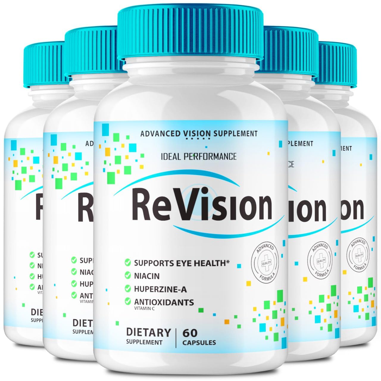 IDEAL PERFORMANCE (5 Pack) Revision Eye Supplement Pills - Advanced Vision 2.0 Eye Care Complex with Lutein & Zeaxanthin - 300 Vitamin Capsules for Eye Health & Vision Support - Perfect for Computer Users & Night Drivers