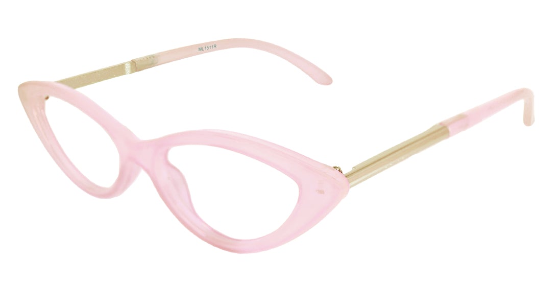 Pastel Cateye Sunglasses for Women - Plastic & Metal Frame ML1511R - Trendy Retro Style for Beach, Driving & Outdoor Fashion