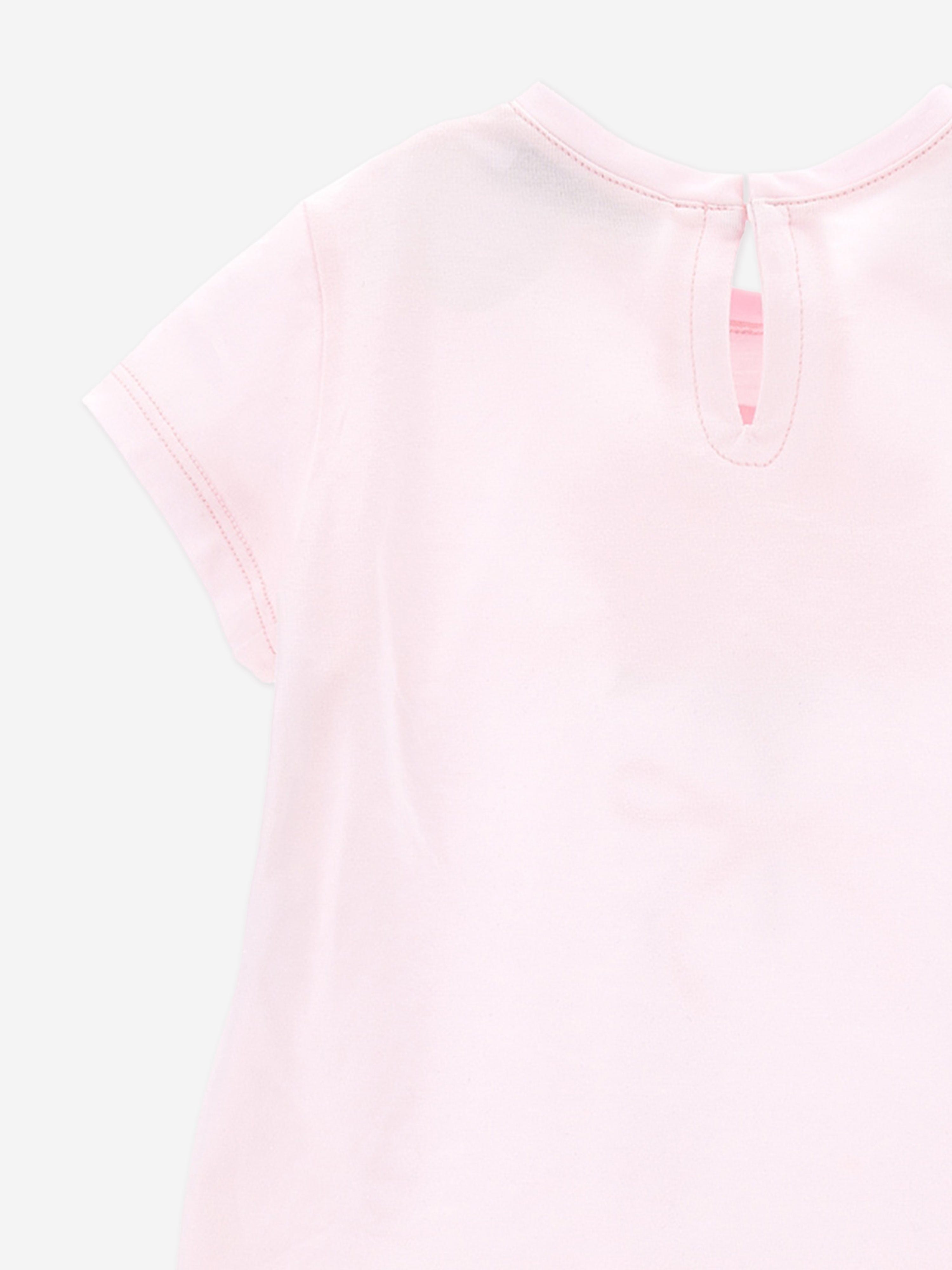 Adorable Pink Rose Print Baby Girls T-Shirt - Soft & Comfortable Cotton Top for Toddlers & Infants - Perfect for Playdates, Parties & Everyday Wear