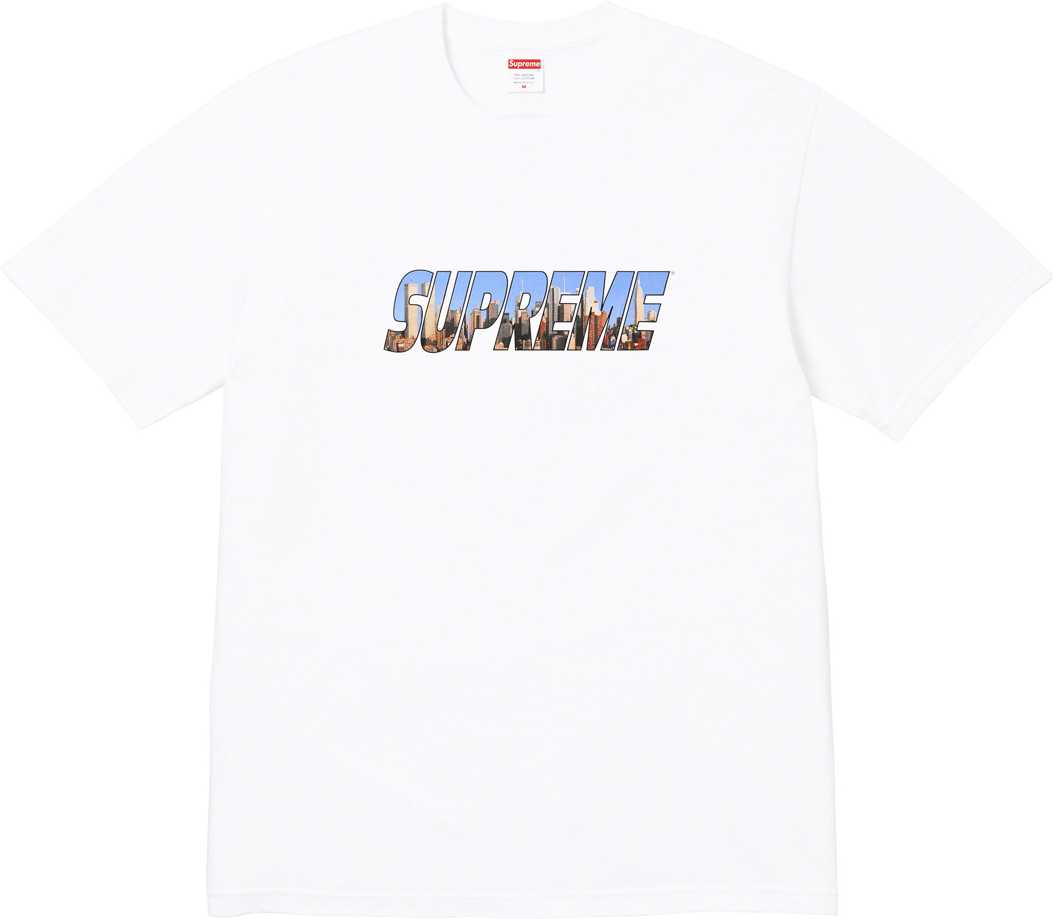 Supreme Gotham T-Shirt for Men - White Cotton Graphic Tee - Streetwear Fashion for Urban Style & Casual Outfits