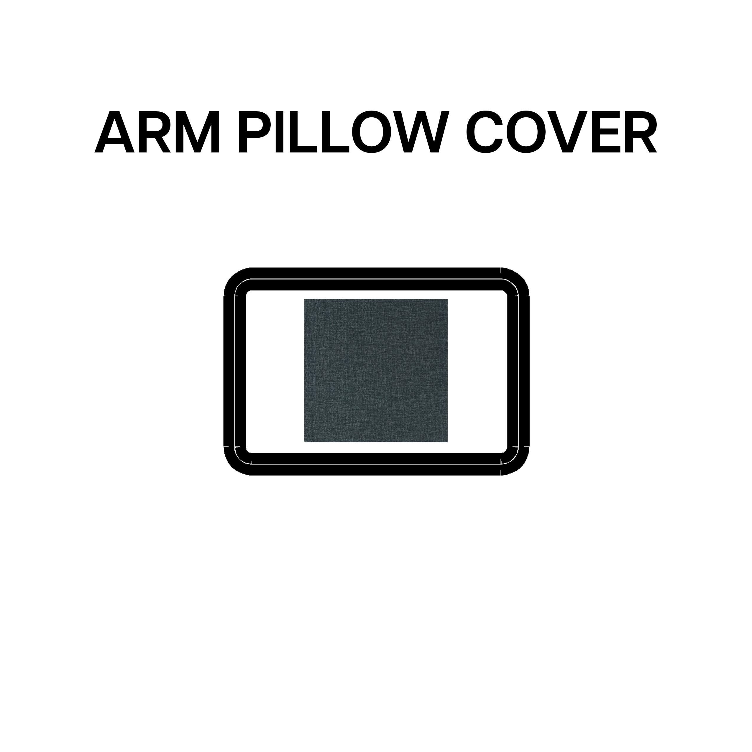 Premium Arm Pillow Cover - Soft Ocean Gray BP 639 24 - Perfect for Sofa, Bed & Home Decor