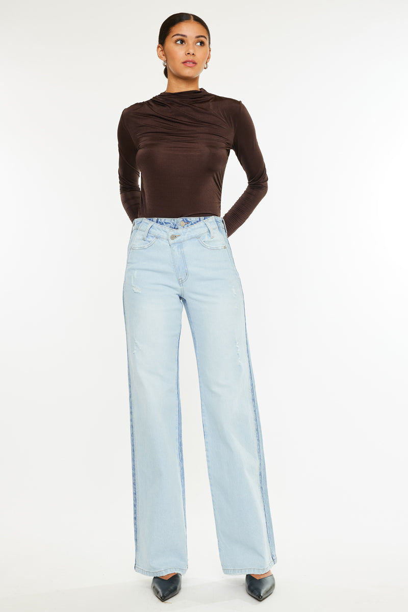 Clara High Rise Wide Leg Jeans for Women - Stretchy Denim Pants with Comfortable Fit - Perfect for Casual Outfits, Workwear & Everyday Style