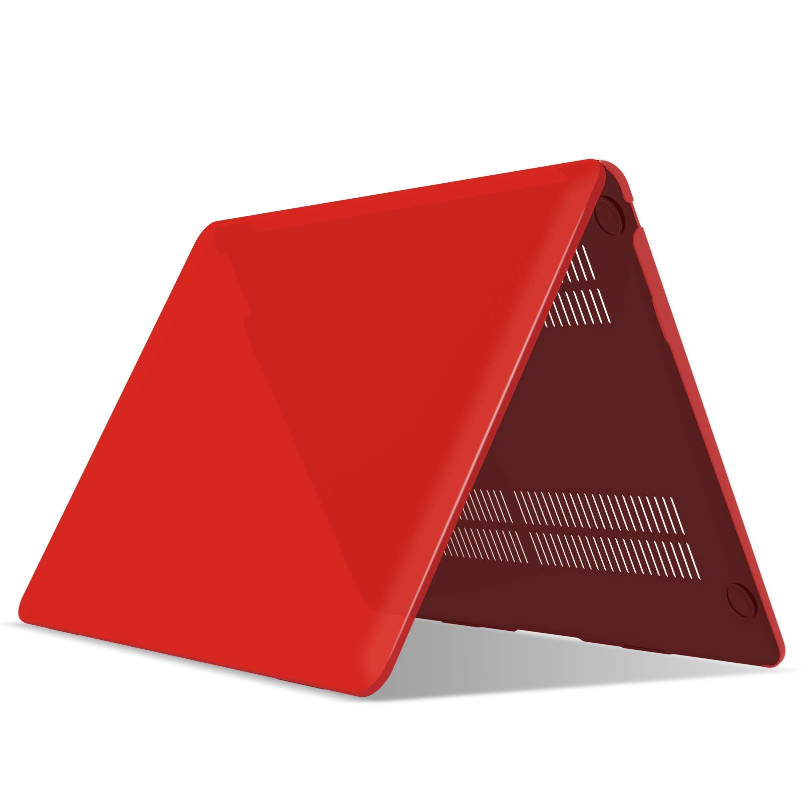 IBENZER Hard Plastic Protective Case for MacBook Air 13-inch (2020-2022 Models A2337/A2179/A1932 M1 Chip) - Red Shell Cover with Touch ID Access | Perfect for Work, Travel & School Use