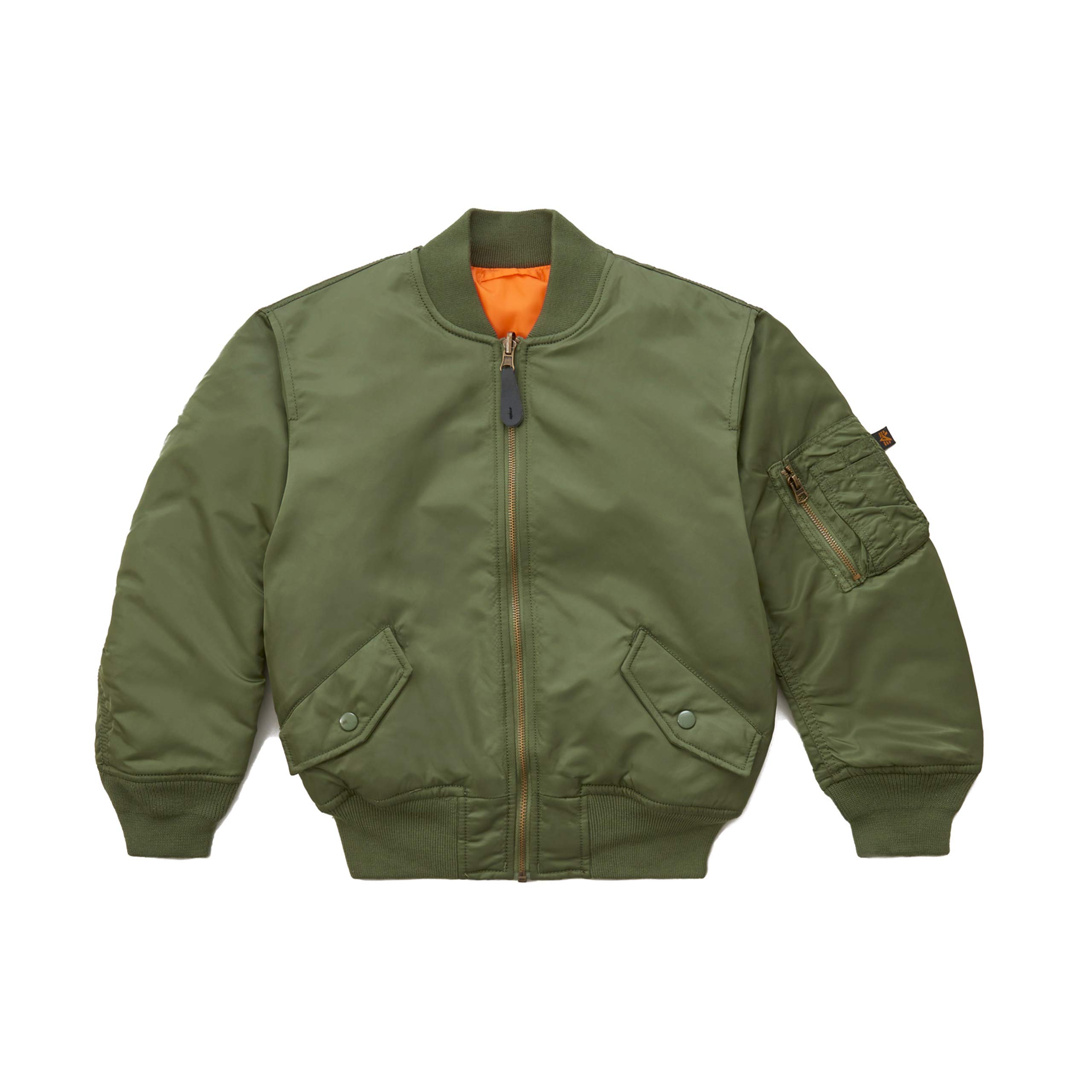 Alpha Industries Boys' MA-1 Flight Jacket - Classic Bomber Jacket for Kids, Water-Resistant & Warm - Perfect for School, Outdoor Adventures & Winter Fashion