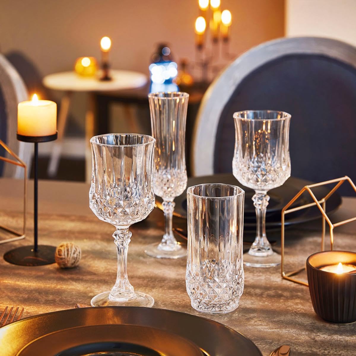 Cristal d'Arques Elact Long Drink Glass - Set of 6, 25 x 18 x 18.5 cm, Elegant Crystal Clear Glassware for Cocktails, Iced Tea & Refreshing Beverages - Perfect for Parties, Bars & Home Entertaining