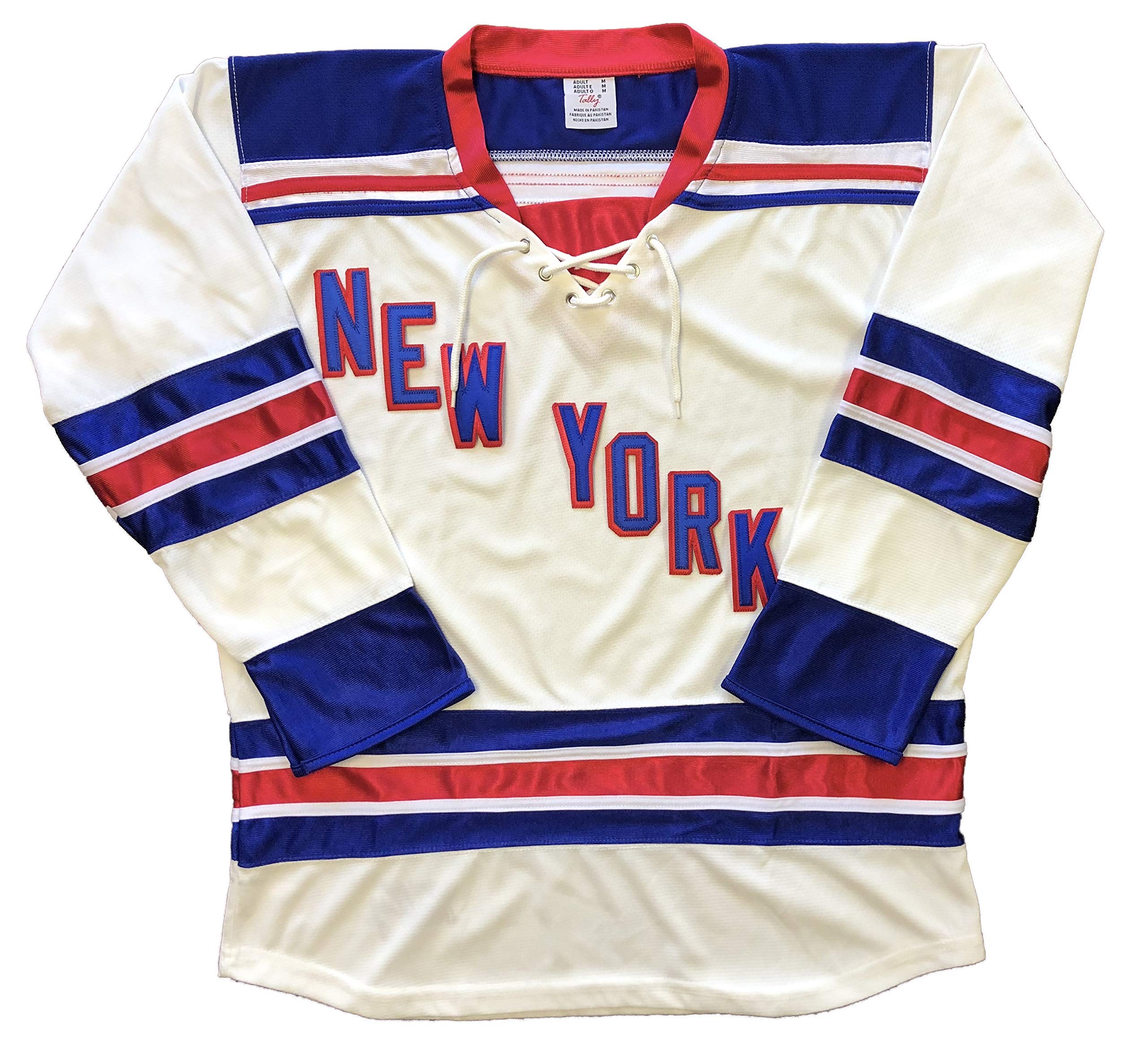 New York Rangers NHL Hockey Jersey for Men - Authentic Blue Long & Short Sleeve Options - V-Neck & Round Neck Styles - Perfect for Game Day, Fan Events & Sports Collectibles (Medium)