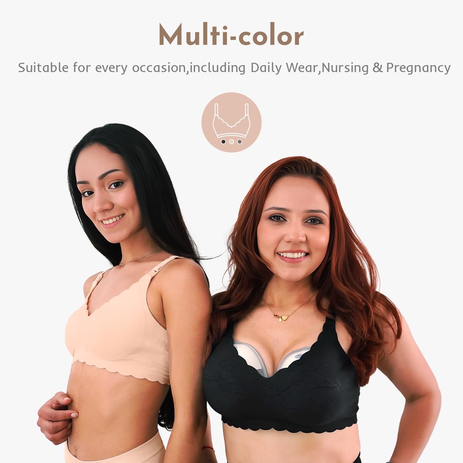 Best Nursing Bras for Breastfeeding Moms - Seamless Ultra Comfort Maternity Bra with Natural Shape Support - Perfect for Pregnancy & Postpartum Use at Home or Work