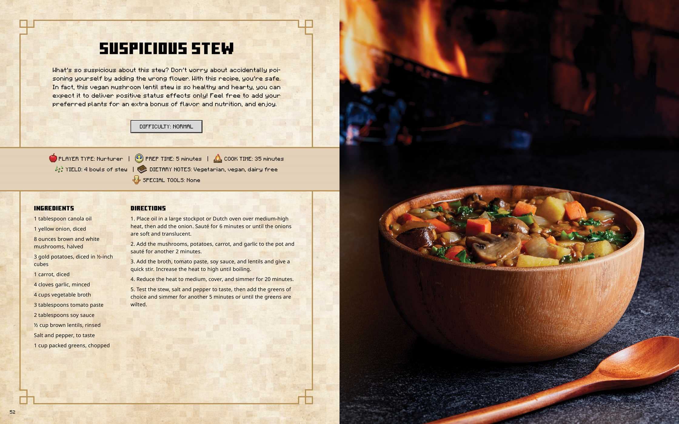 **Minecraft Official Cookbook: Gather, Cook, Eat! – Fun Recipes for Gamers & Families – Perfect for Game Nights & Parties**