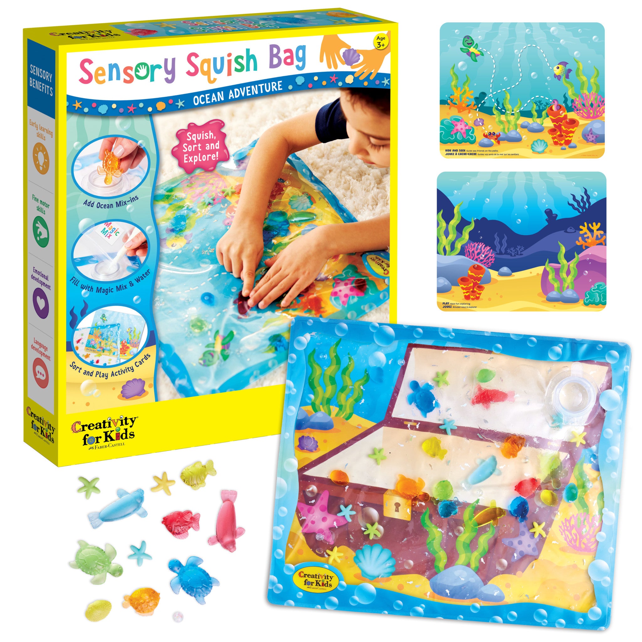Sensory Squish Bag Ocean Adventure - Stress Relief & Sensory Toy for Kids & Adults - Perfect for Anxiety Relief, Fidgeting, and Classroom Use #6403000