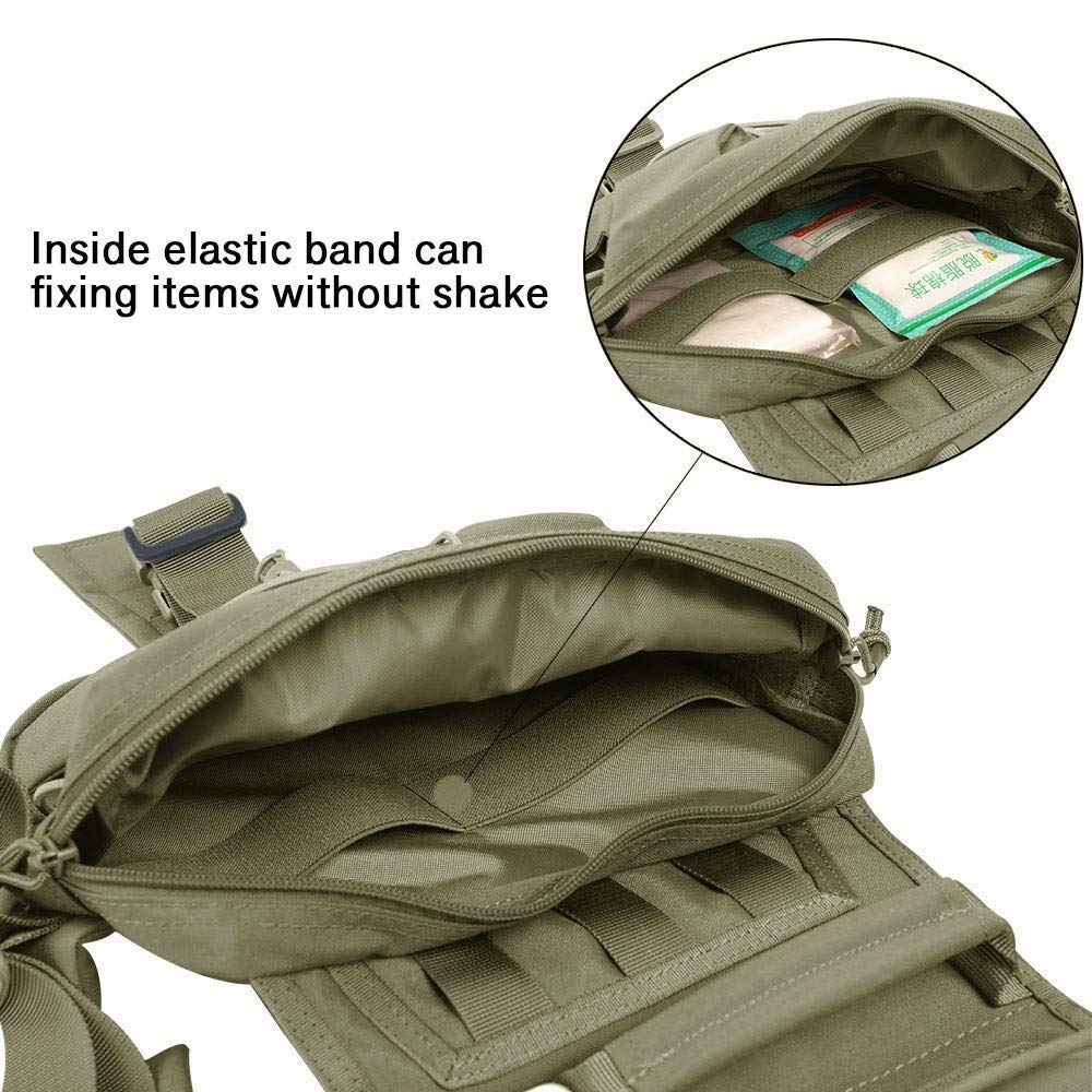 **Tactical Bungee Dog Leash - Adjustable Dog Pack with Handle, Hound Dog Saddle Bag Backpack for Hiking, Camping & Outdoor Adventures**
