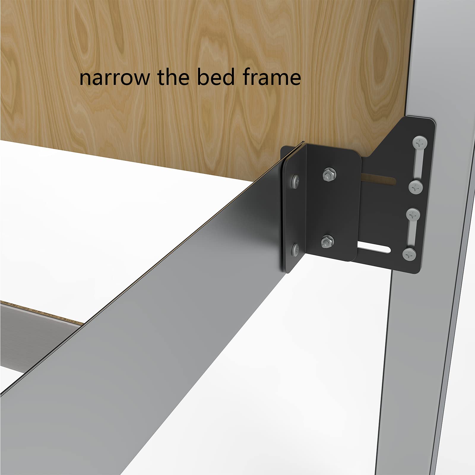 4 PCS Heavy Duty Bed Frame Brackets Adapter for Queen Headboard - Bed Frame Conversion Kit with Hardware - Perfect for Bedroom Furniture Upgrade & DIY Headboard Installation