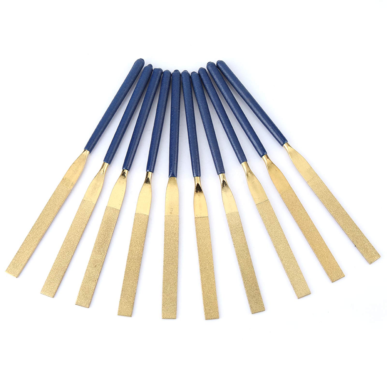 10Pcs High Wear-Resistant Flat Files - Jewelry Repair & Metalworking Tools (5×180mm) - Perfect for Die Grinder Accessories, Smoothing Metal Surfaces, Holes & Grooves - Ideal for DIY, Crafting & Professional Jewelry Making