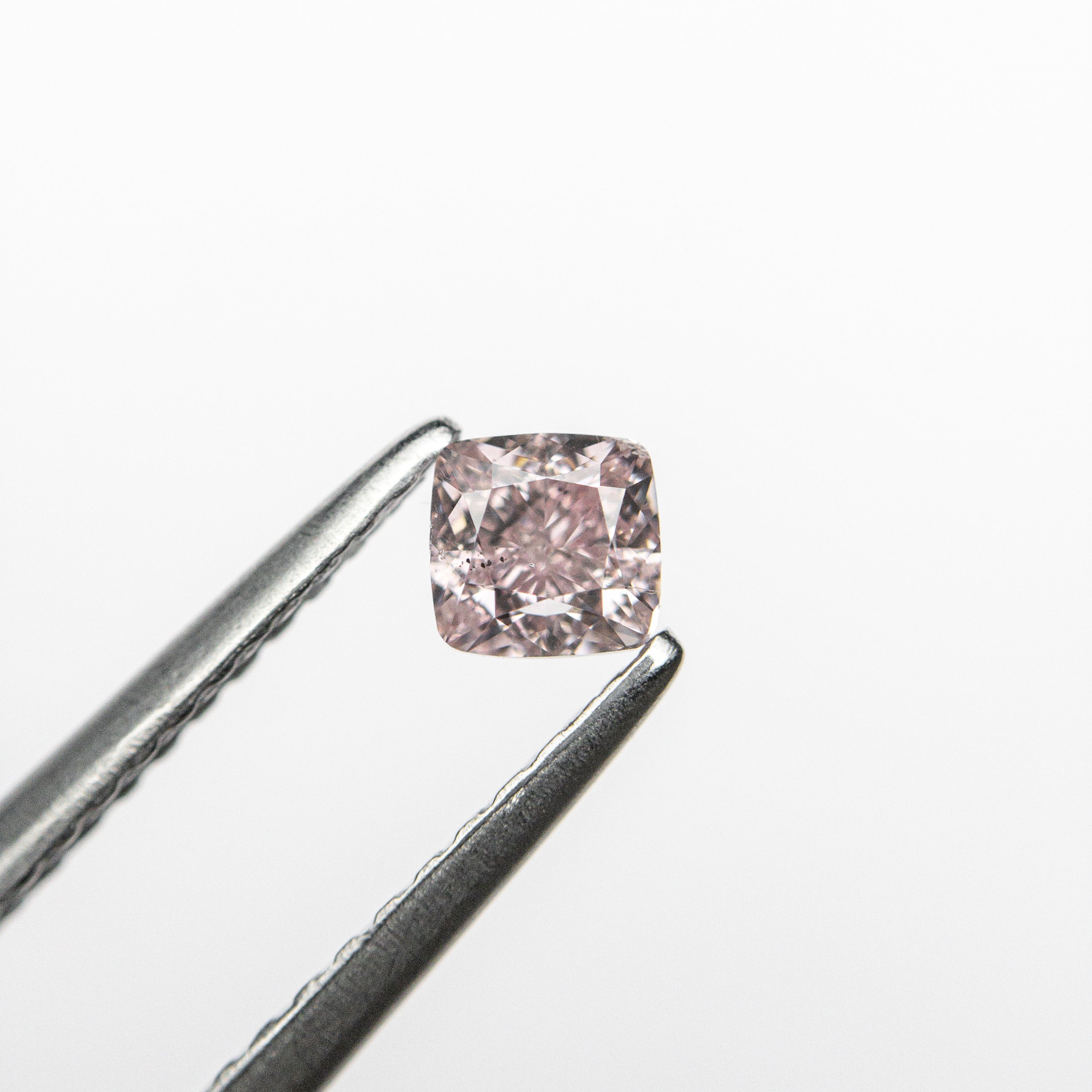 0.30ct GIA Certified Fancy Pink Cushion Cut Diamond (3.44x3.36x2.63mm) - SI1 Clarity, Ideal for Engagement Rings & Fine Jewelry