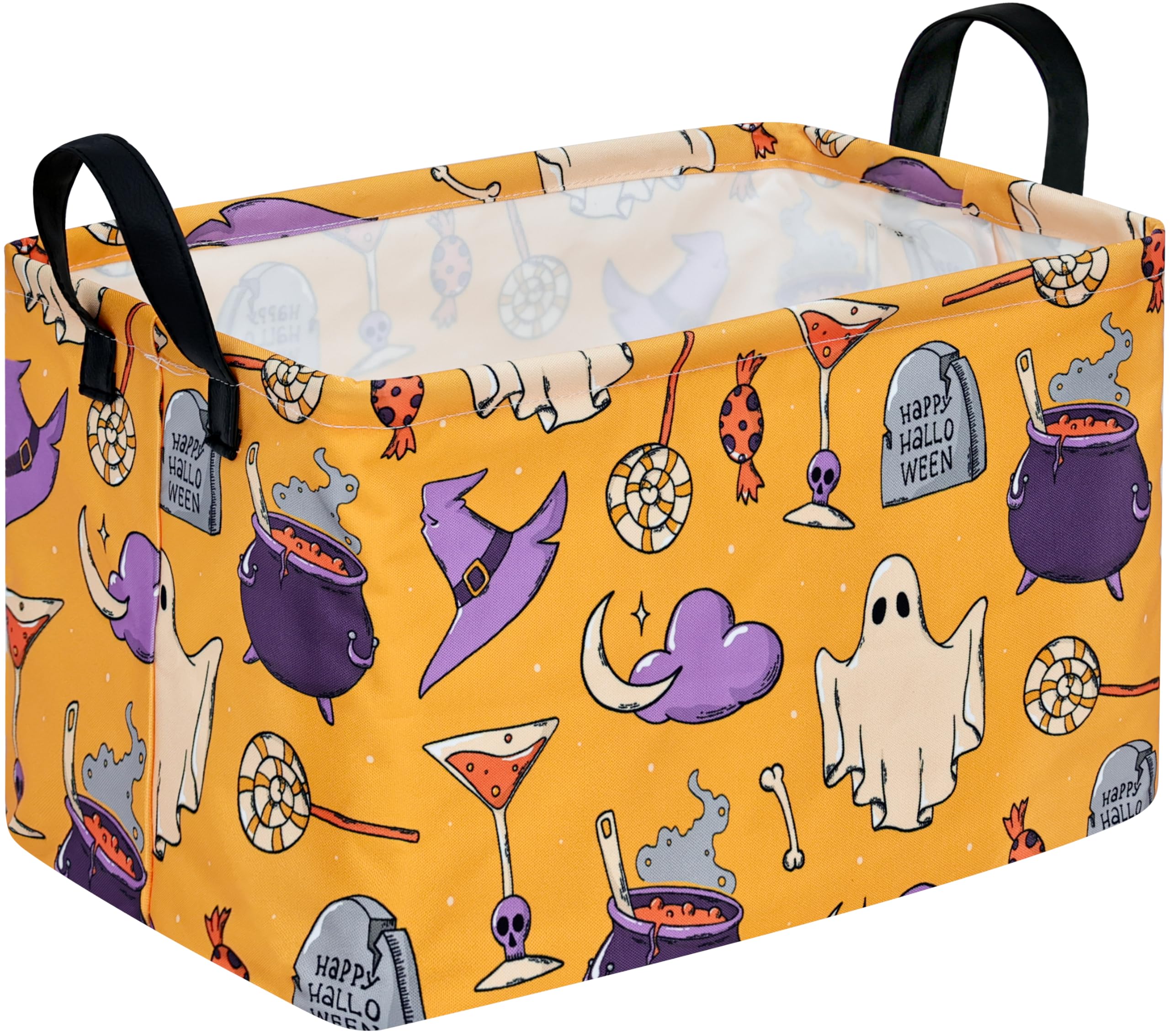 Halloween Toy Storage Basket for Kids - Trick or Treat Organizer for Home & Party