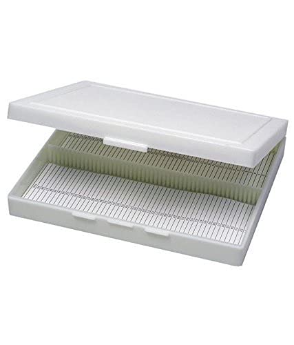 BTC INSTRUMENTS Microscope Slide Storage Box - Holds 100 Slides - Perfect for Lab, Classroom & Scientific Research
