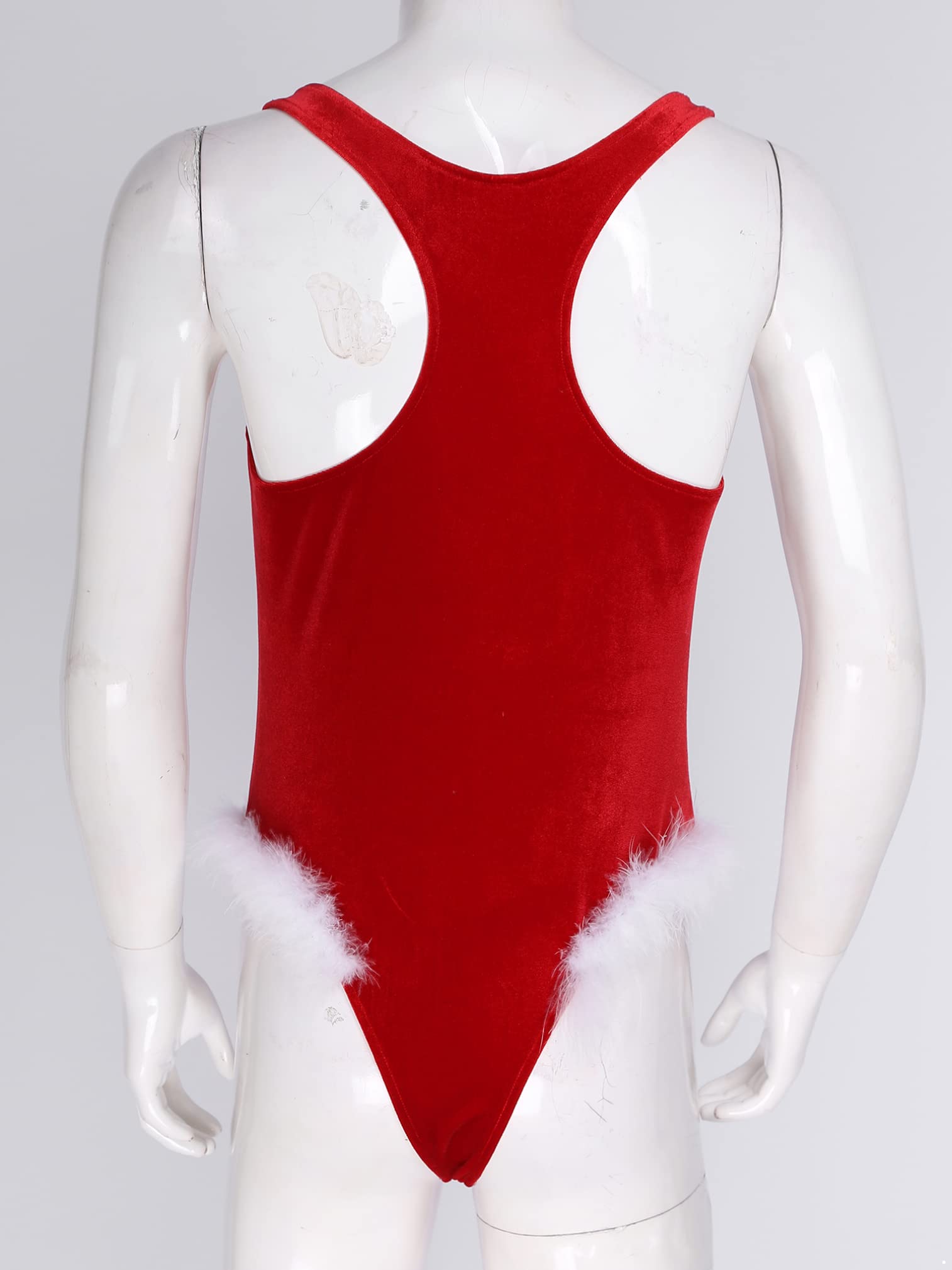**Sexy Santa Claus Costume for Men - Velvet Christmas Bodysuit Lingerie & Cosplay Underwear - Perfect for Holiday Parties, Festive Events & Christmas Cosplay**