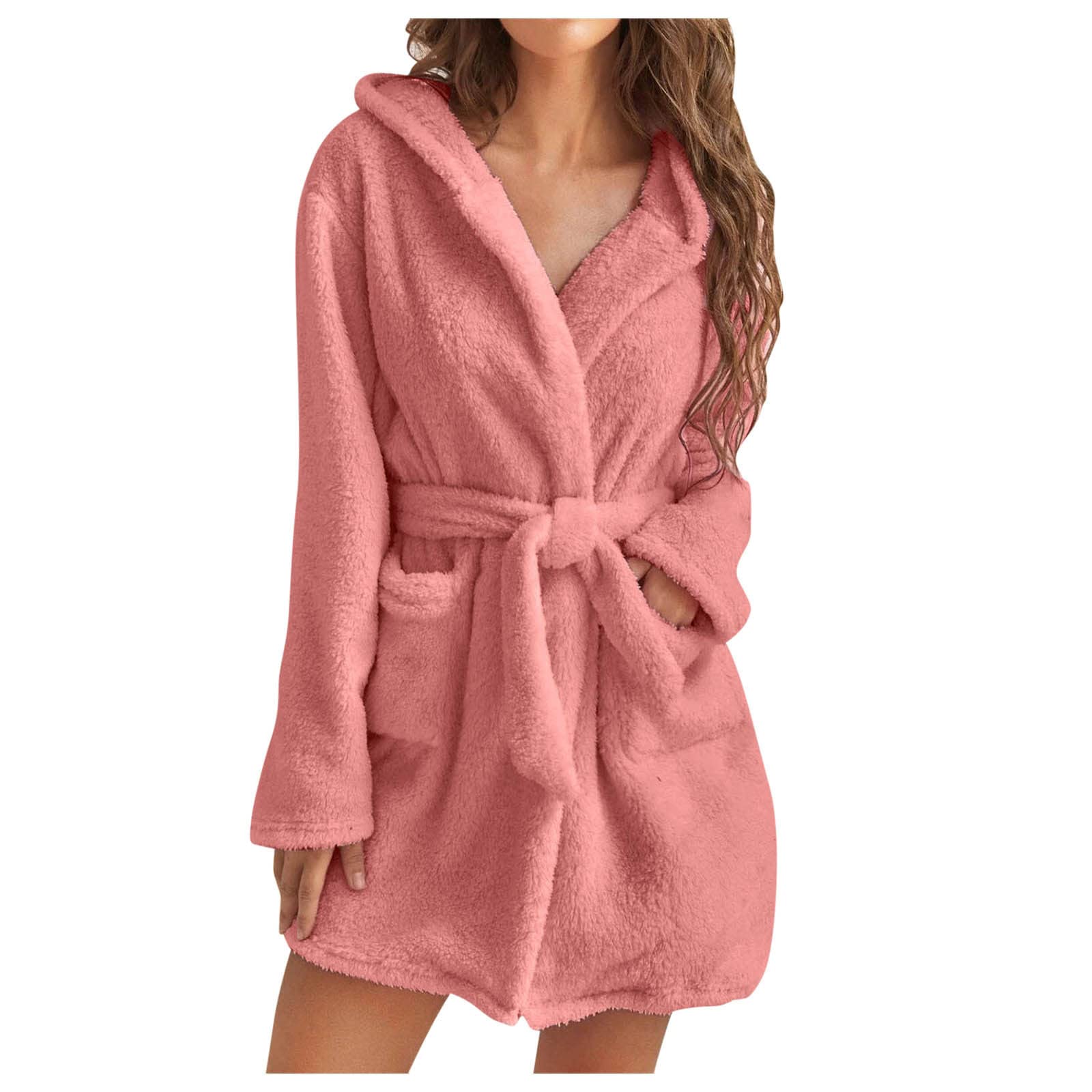 CofeeMO Women's Winter Long Sleeve Lingerie Robe - Soft Solid Color Sleepwear & Lounge Wear for Cozy Nights, Romantic Occasions and Spa Relaxation