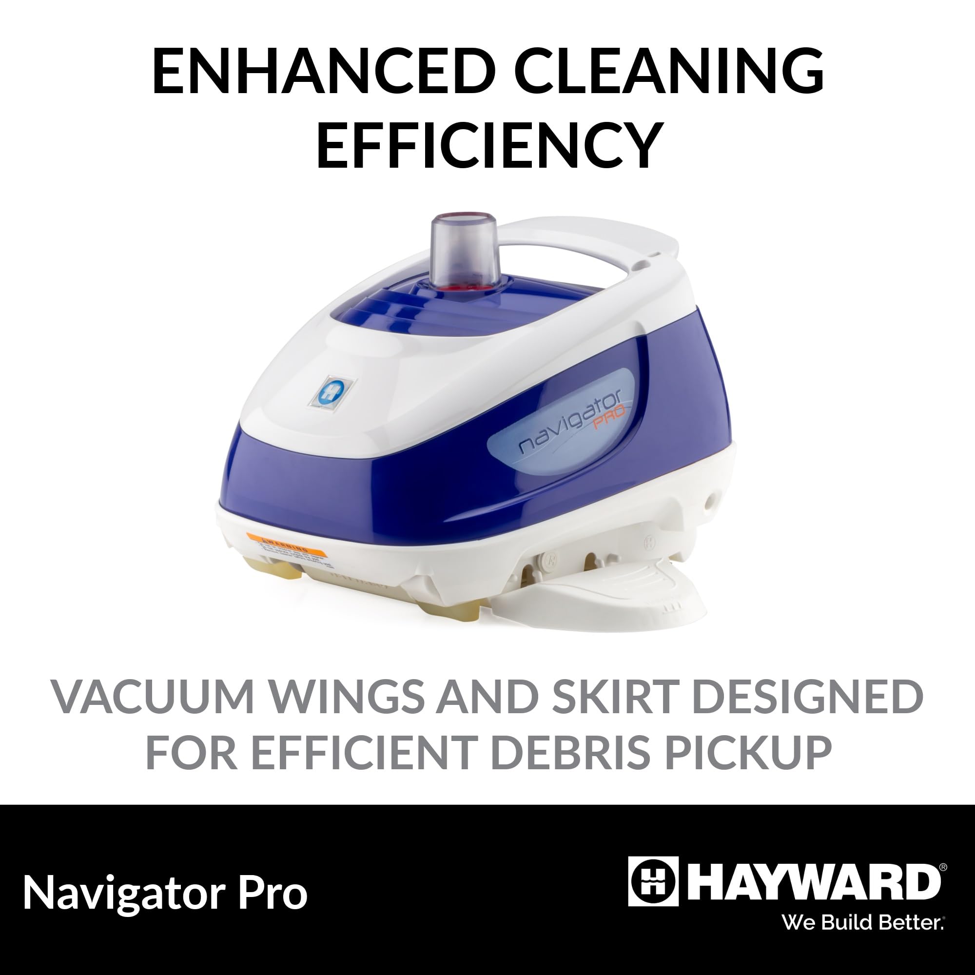 Hayward W3925ADV 25ADV Navigator Pro Automatic Suction Pool Vacuum Cleaner - White | Efficient In-Ground Pool Cleaning for Concrete & Vinyl Liner Pools | Perfect for Backyard, Residential & Commercial Use